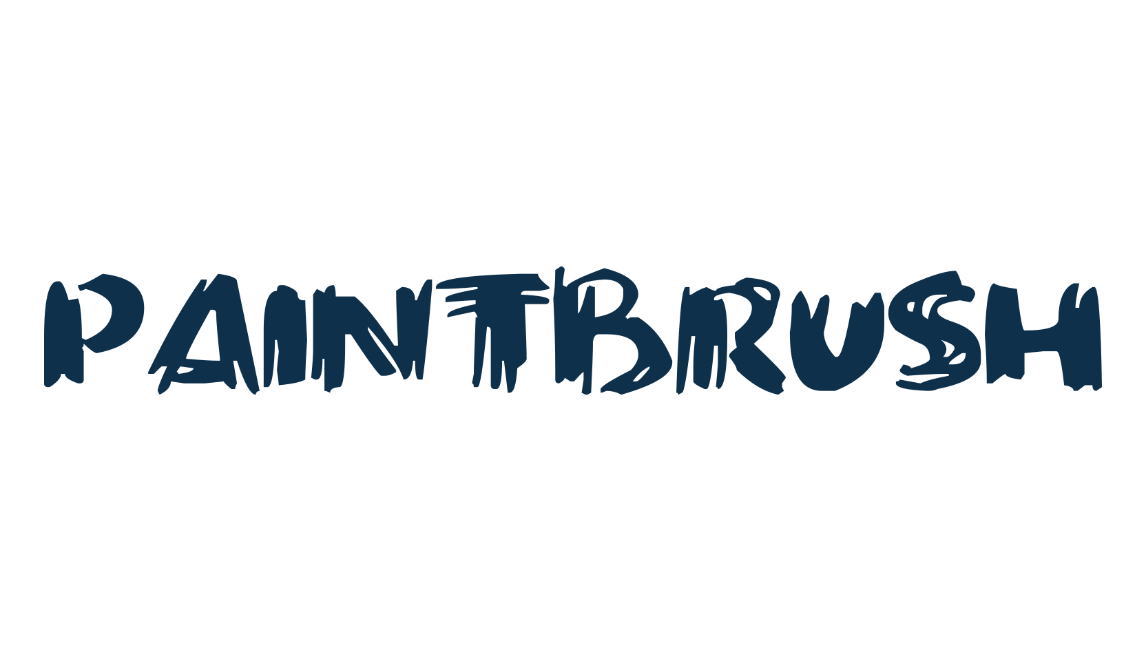 Paintbrush, brush font preview