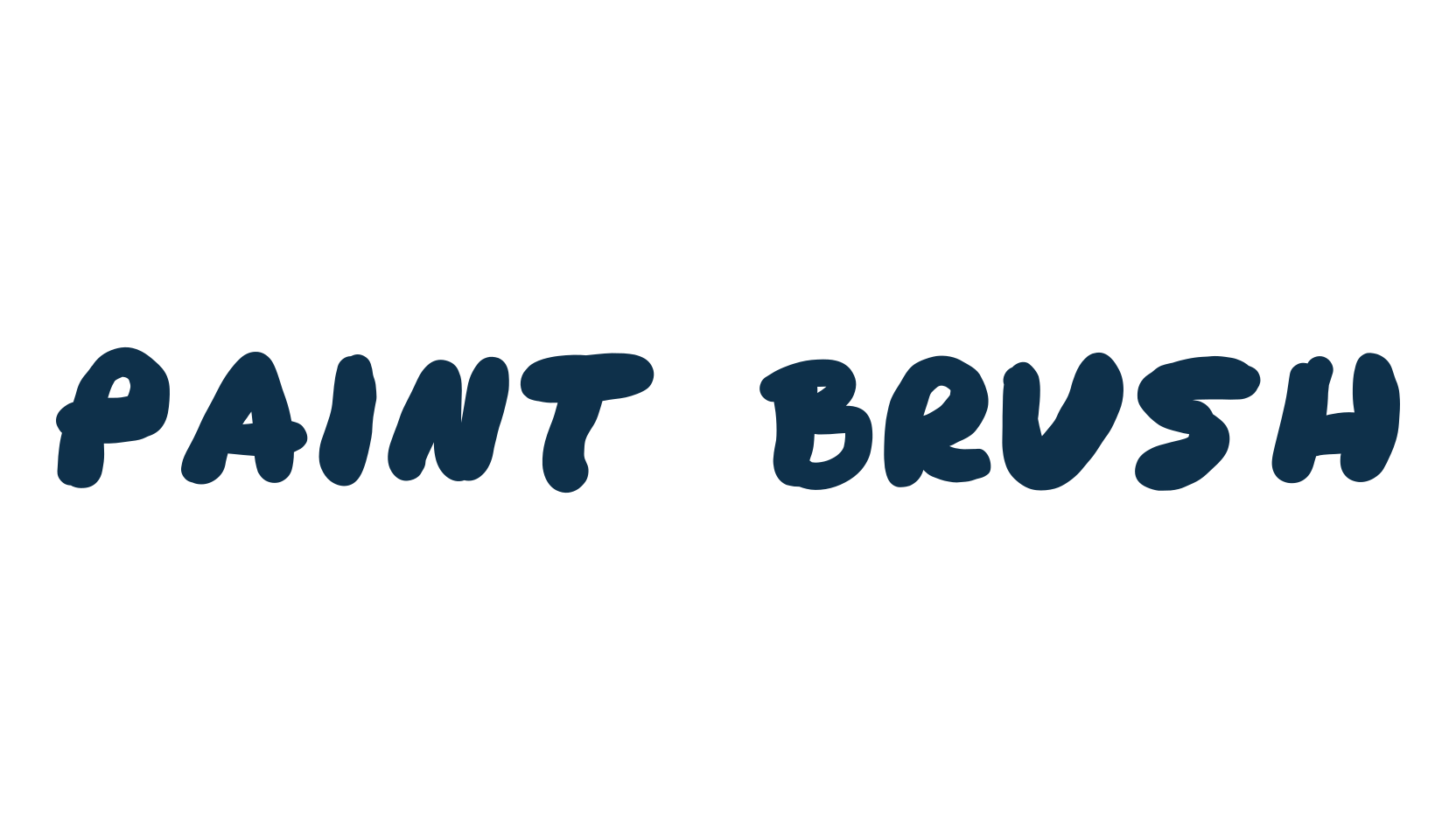 Paint Brush, brush font preview