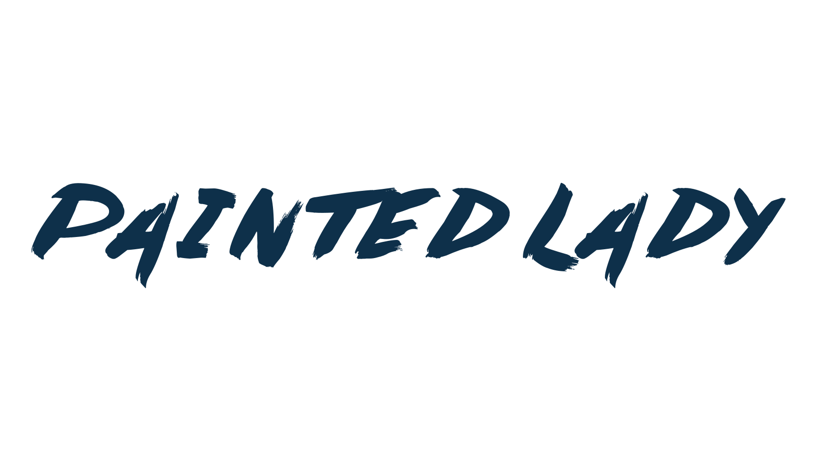Painted Lady, brush font preview