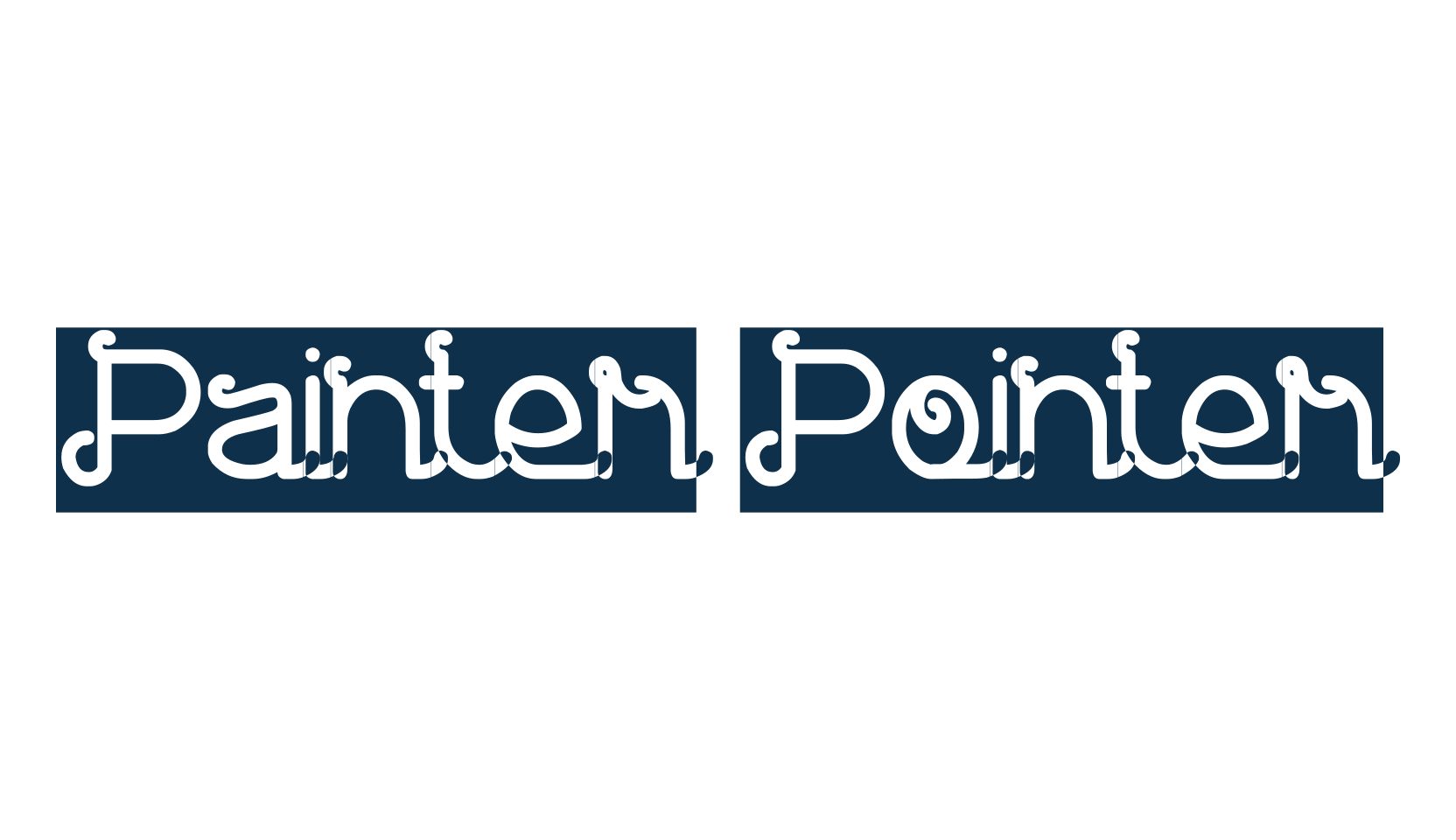 Painter Pointer, various font preview