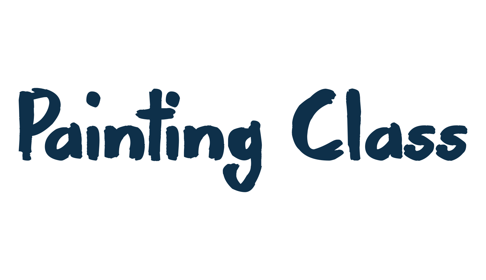 Painting Class, script brush fancy decorative calligraphy font preview