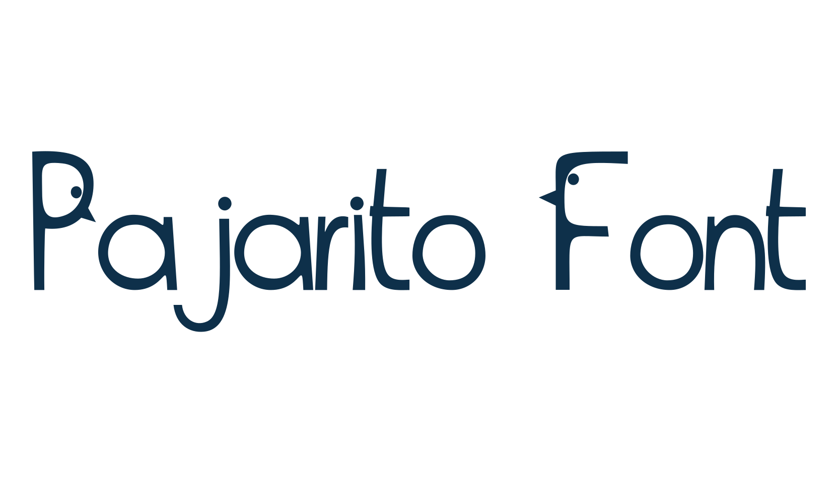 Pajarito Font, various font preview