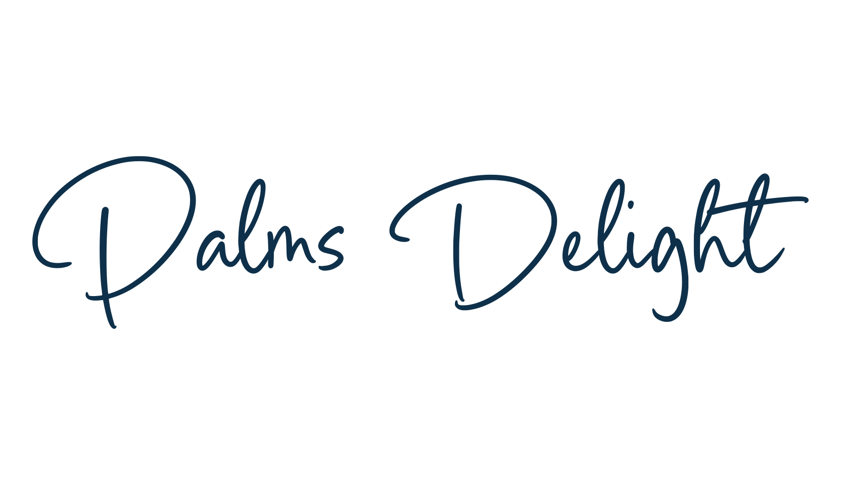 Palms Delight, handwriting font preview