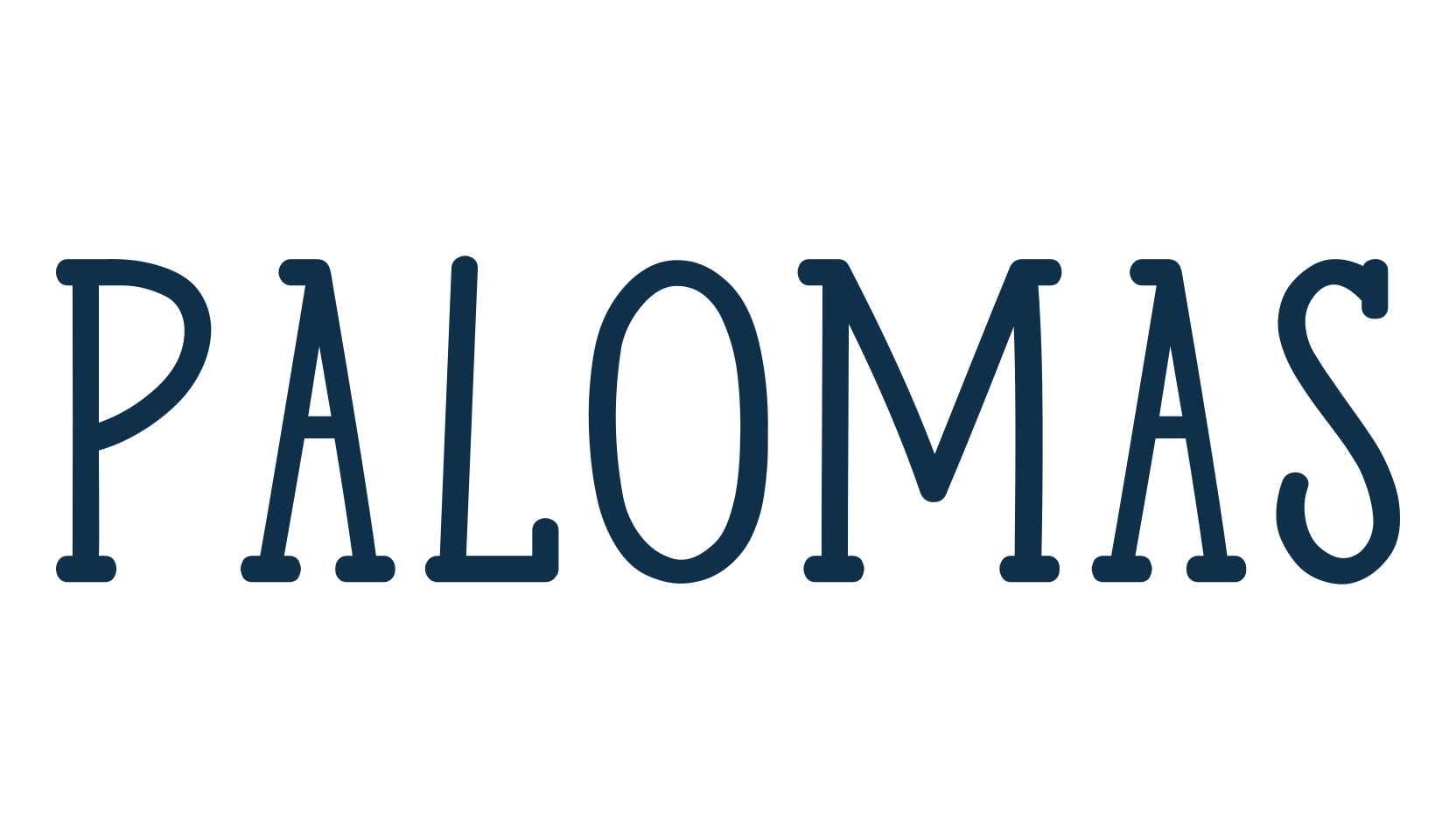 Palomas, fancy various decorative font preview