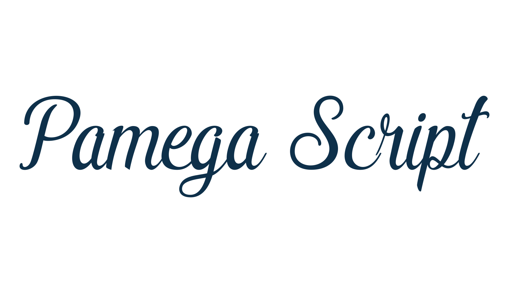 Pamega Script, various font preview