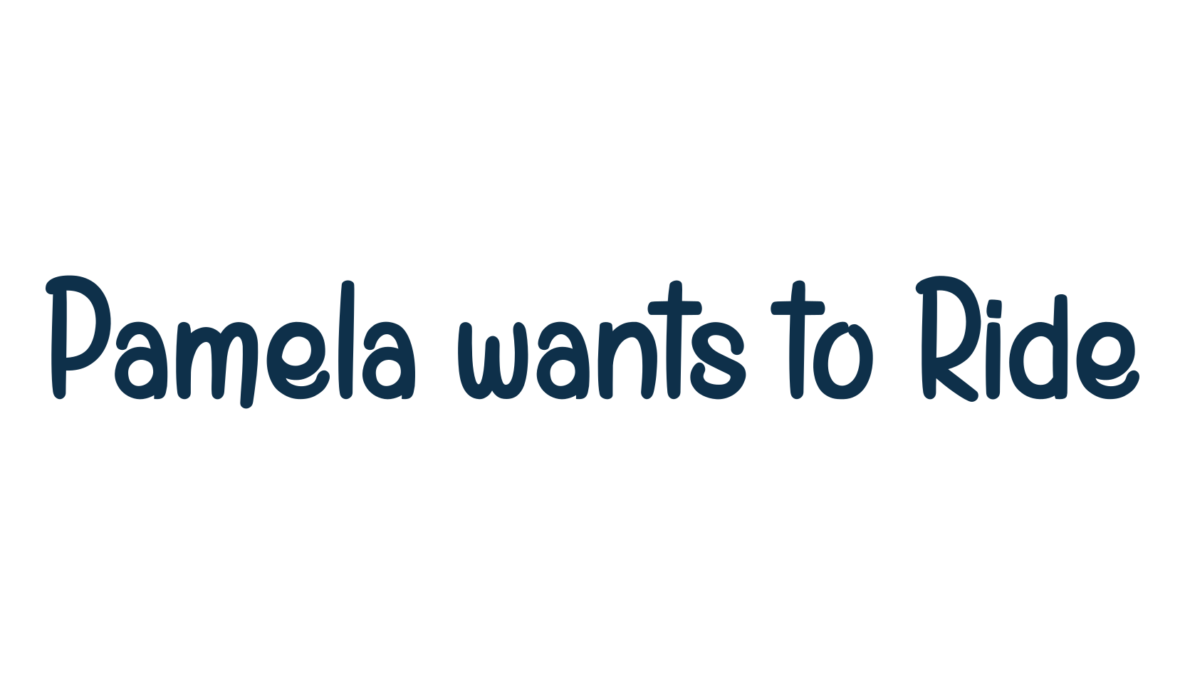 Pamela wants to Ride, fancy various decorative font preview