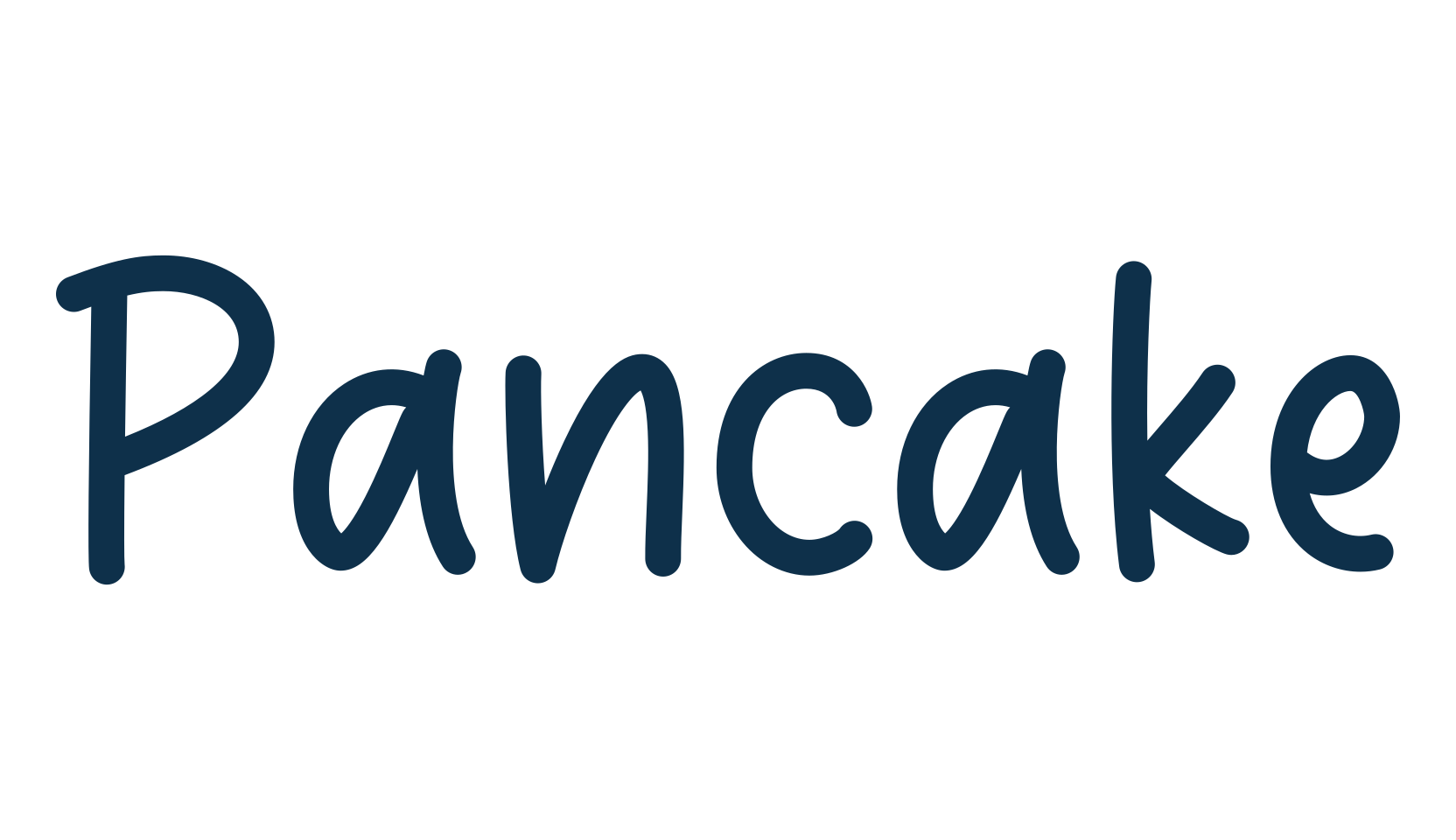 Pancake, handwriting font preview