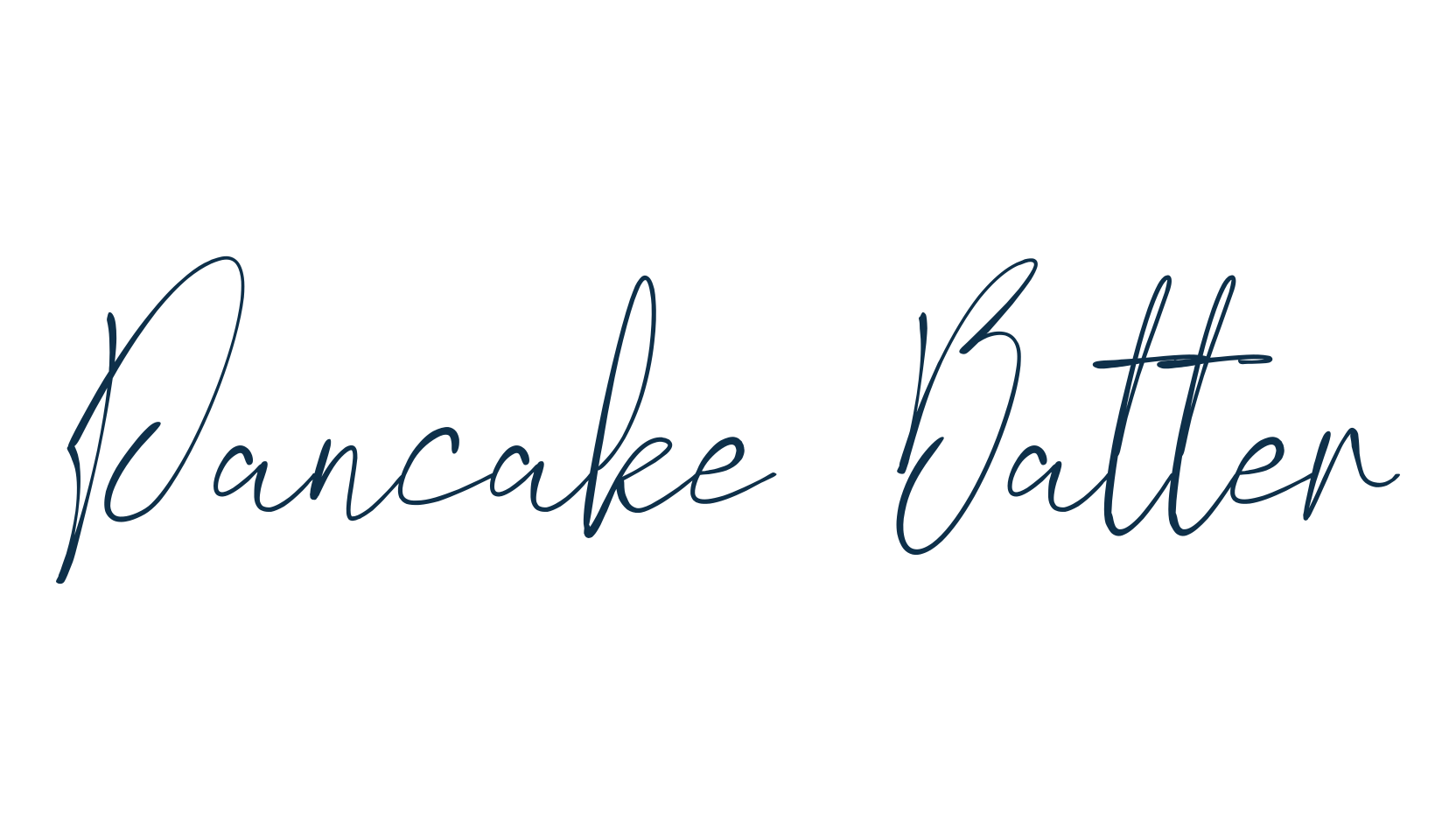 Pancake Batter, script handwritten fancy decorative calligraphy font preview