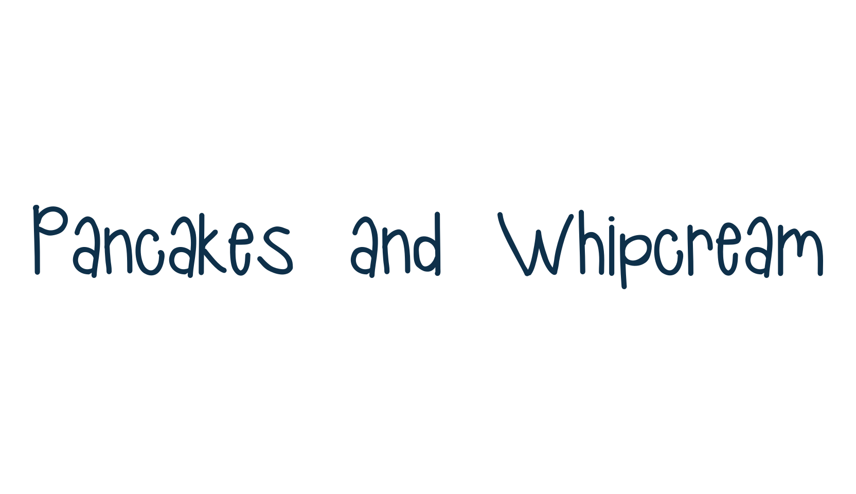 Pancakes and Whipcream, script handwritten fancy decorative calligraphy font preview