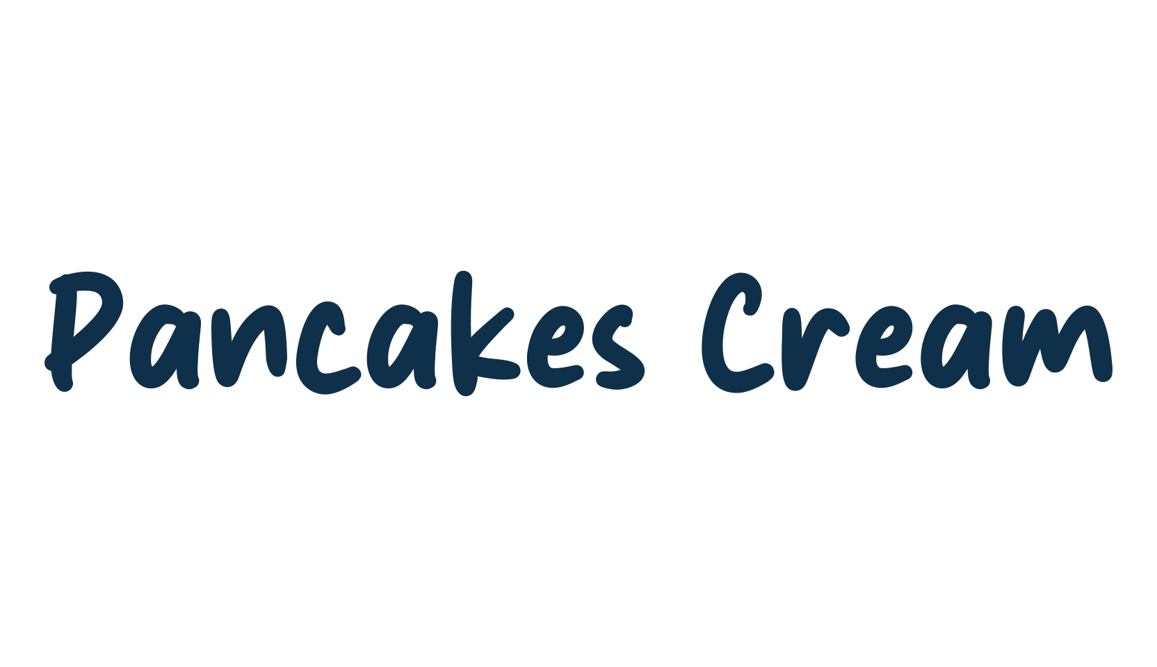 Pancakes Cream, script handwritten fancy decorative calligraphy font preview