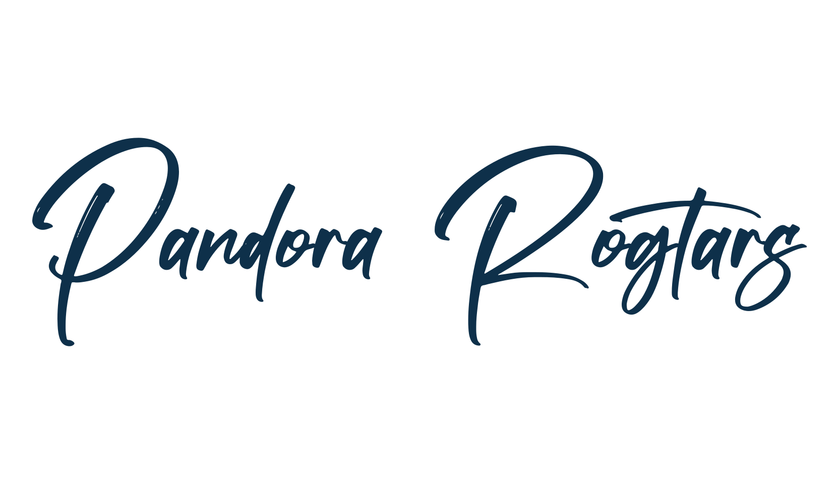 Pandora Rogtars, handwriting font preview
