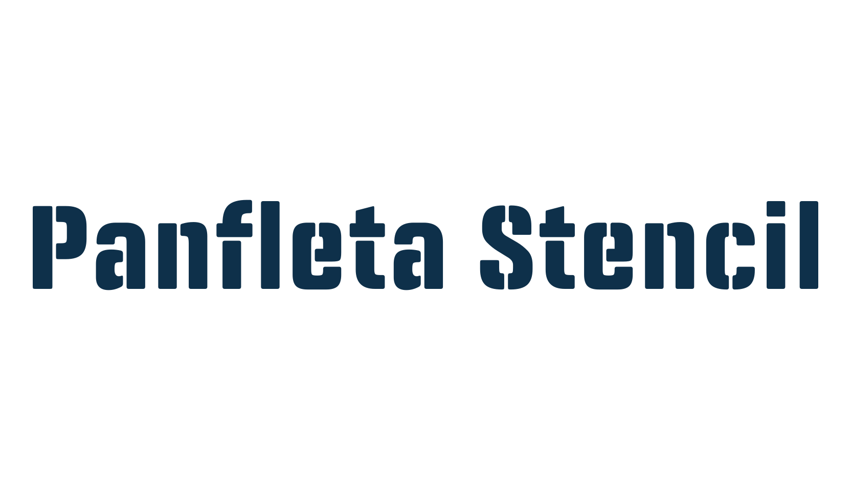 Panfleta Stencil, fancy stencil, army decorative font preview