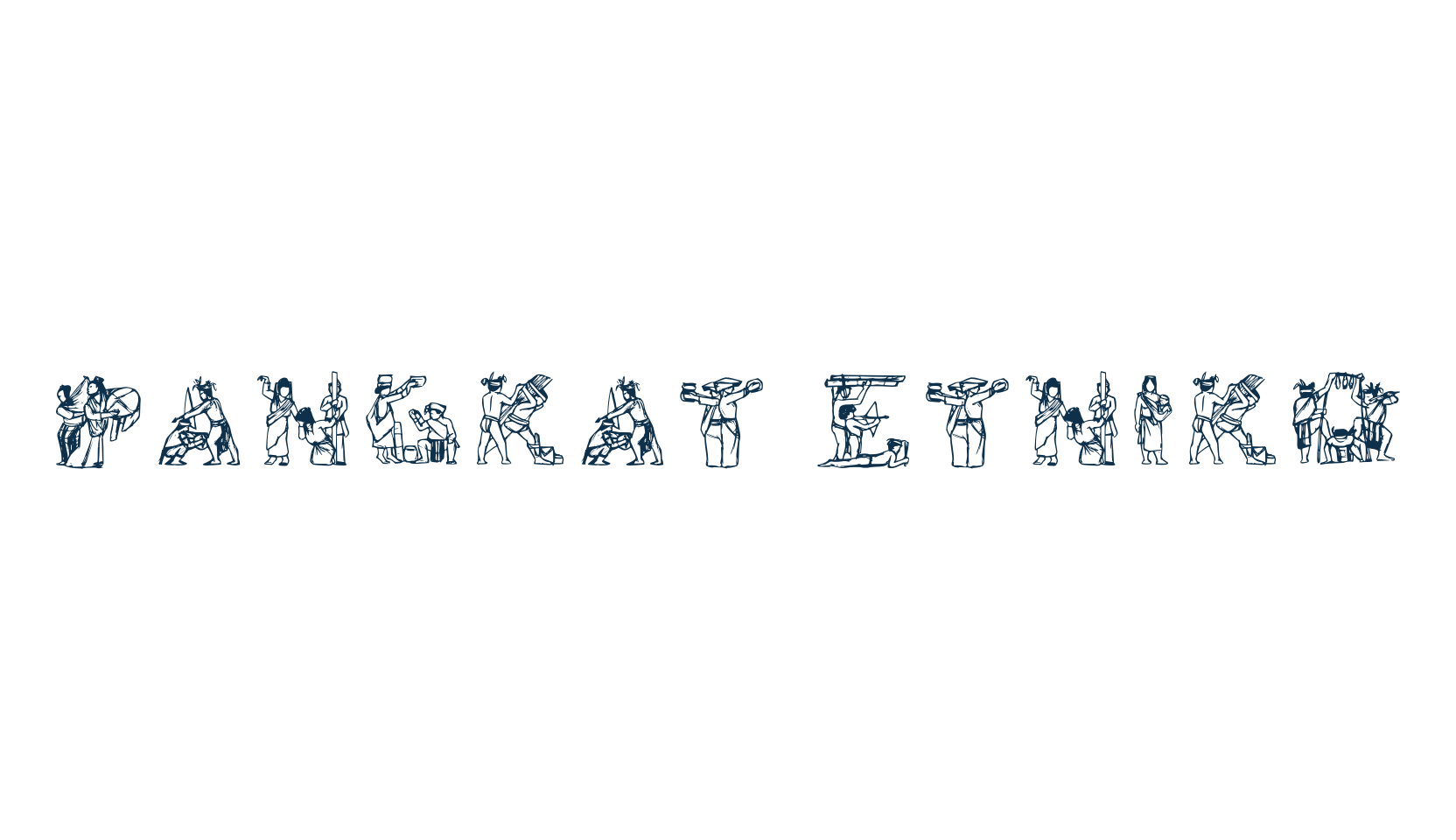 Pangkat Etniko, fancy decorative font preview