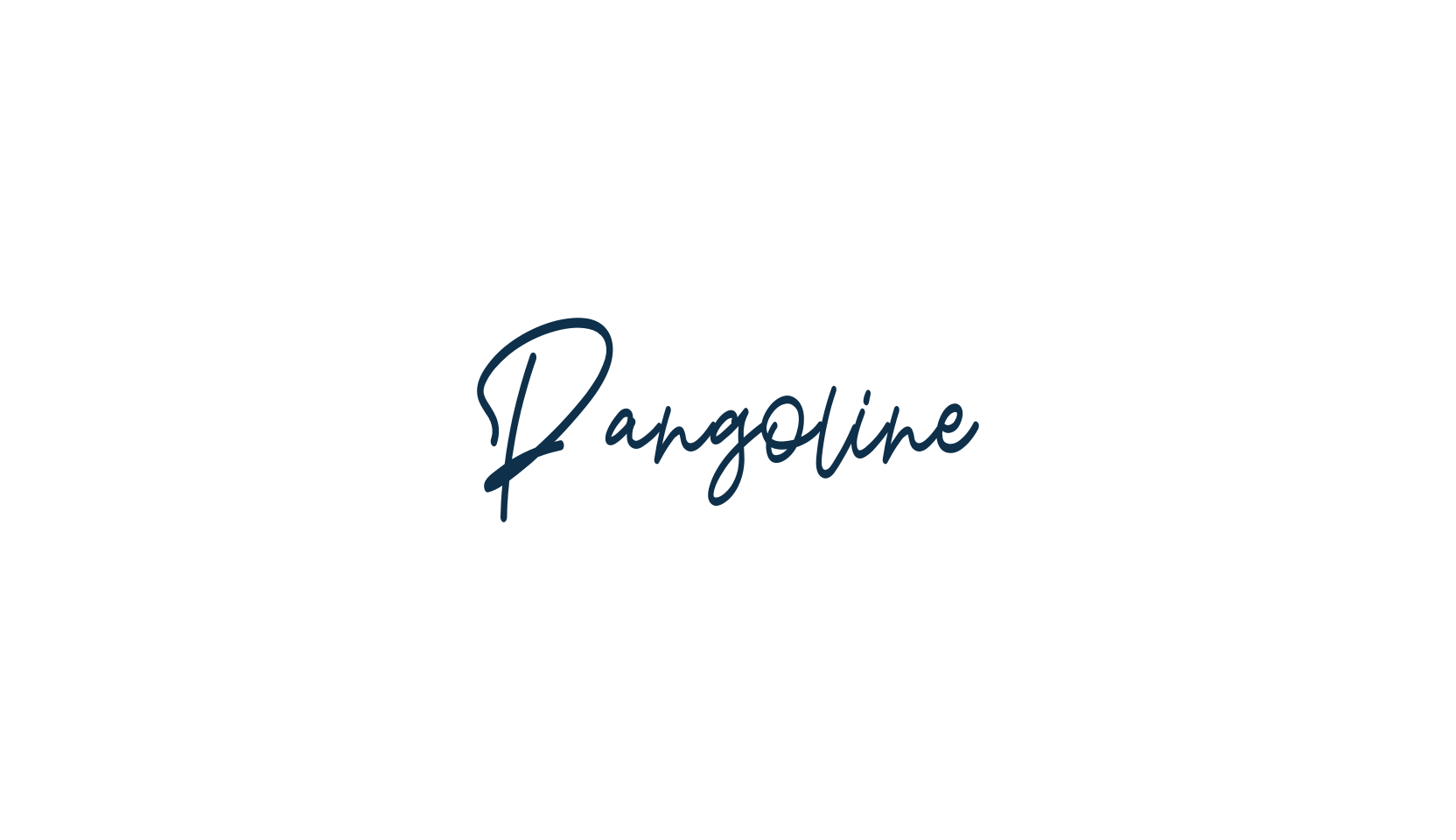 Pangoline, script calligraphy fancy decorative font preview