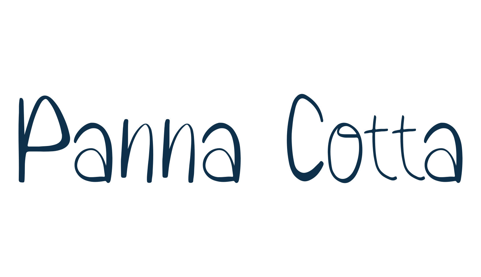 Panna Cotta, script handwritten fancy decorative calligraphy font preview