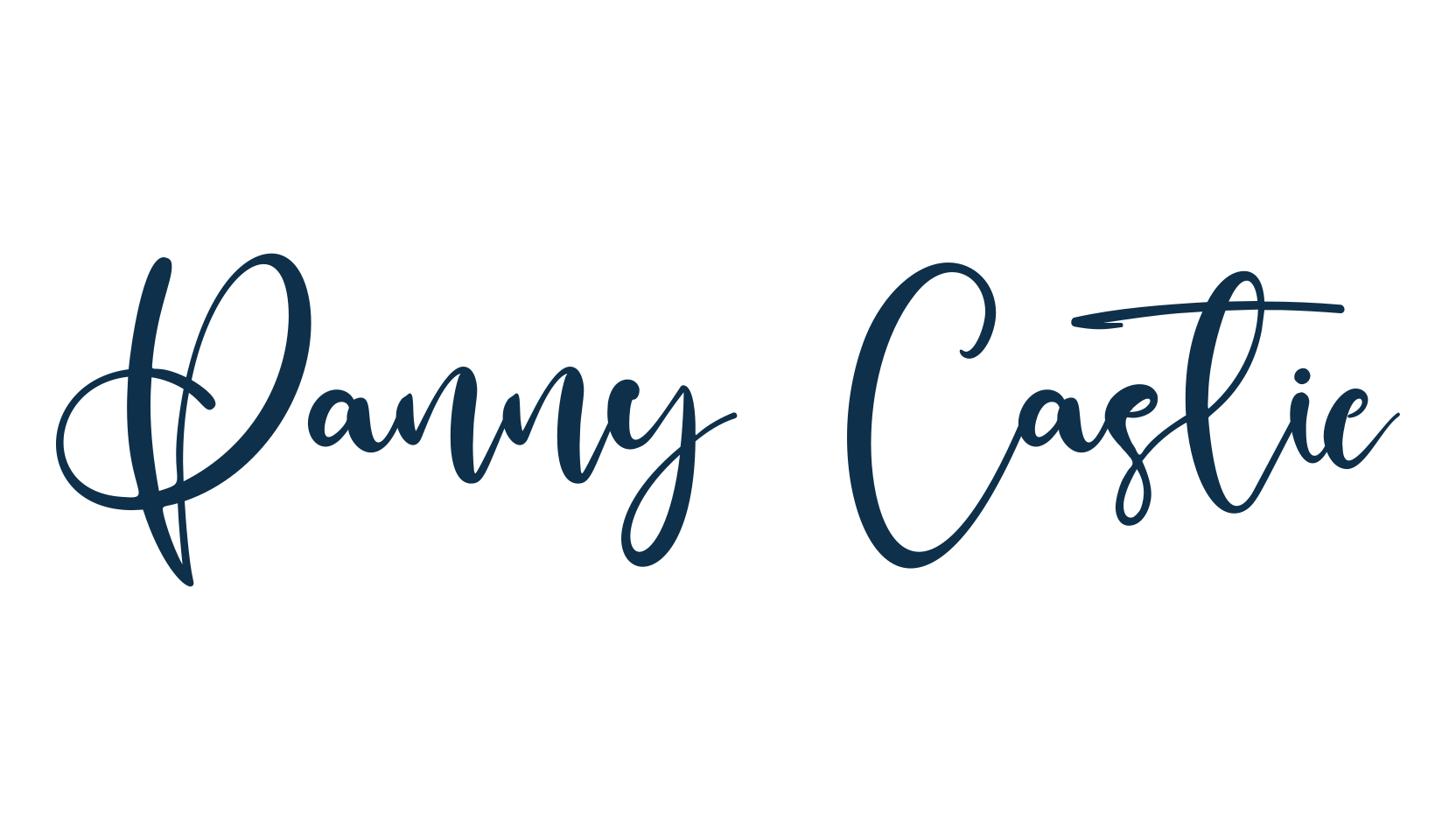 Panny Castie, script calligraphy fancy decorative font preview