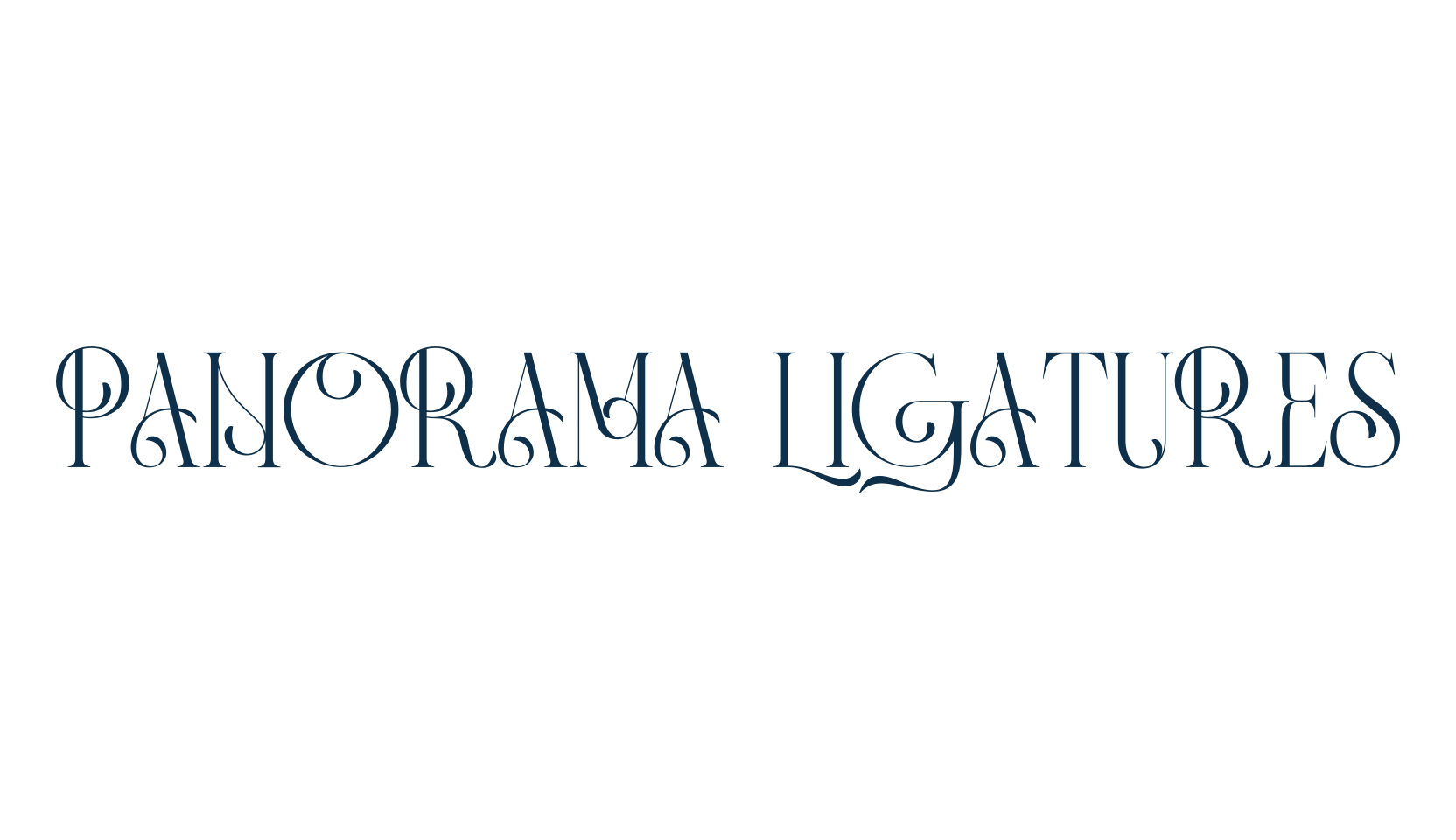 Panorama Ligatures, retro font preview