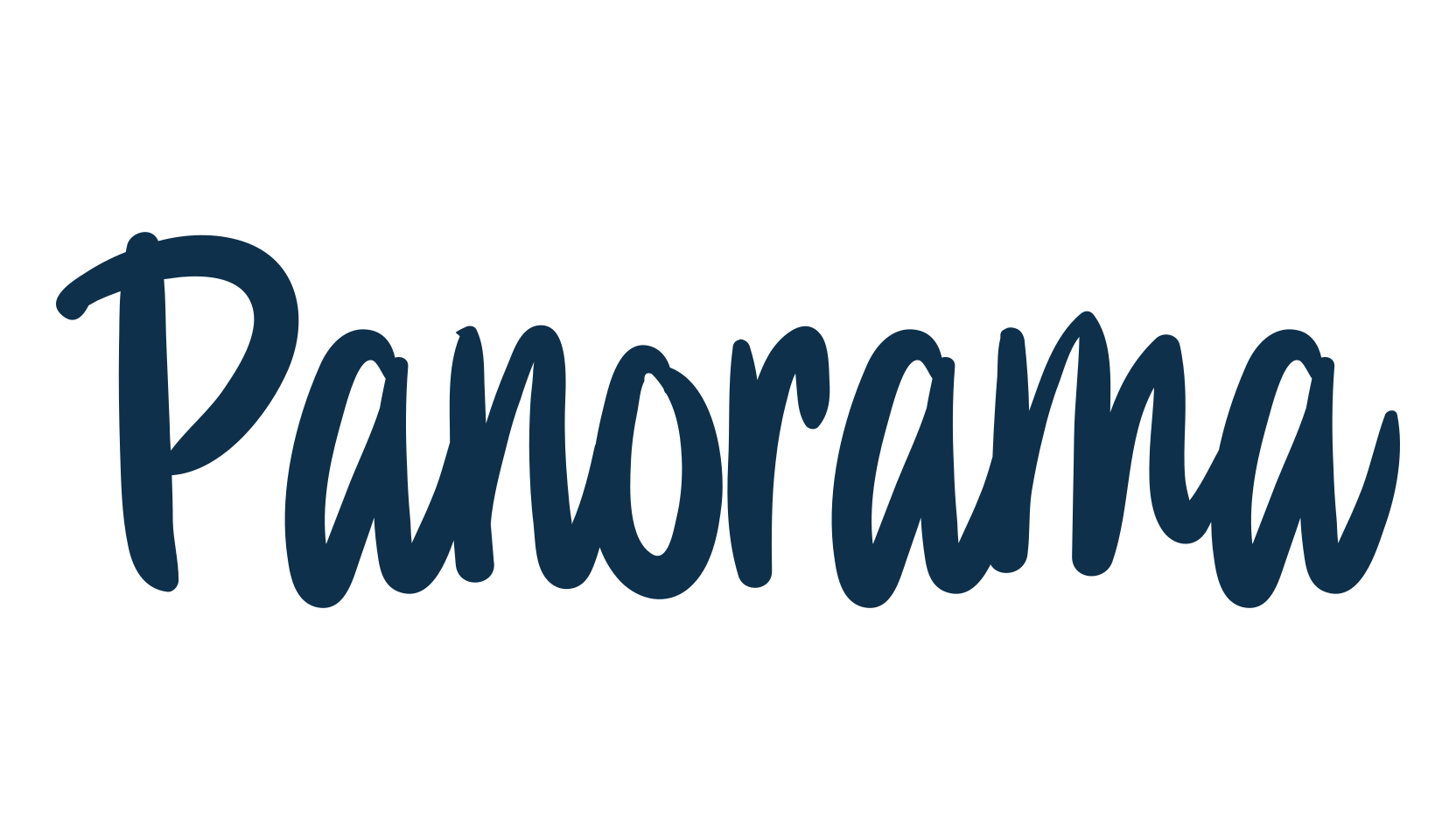 Panorama, script handwritten fancy decorative calligraphy font preview