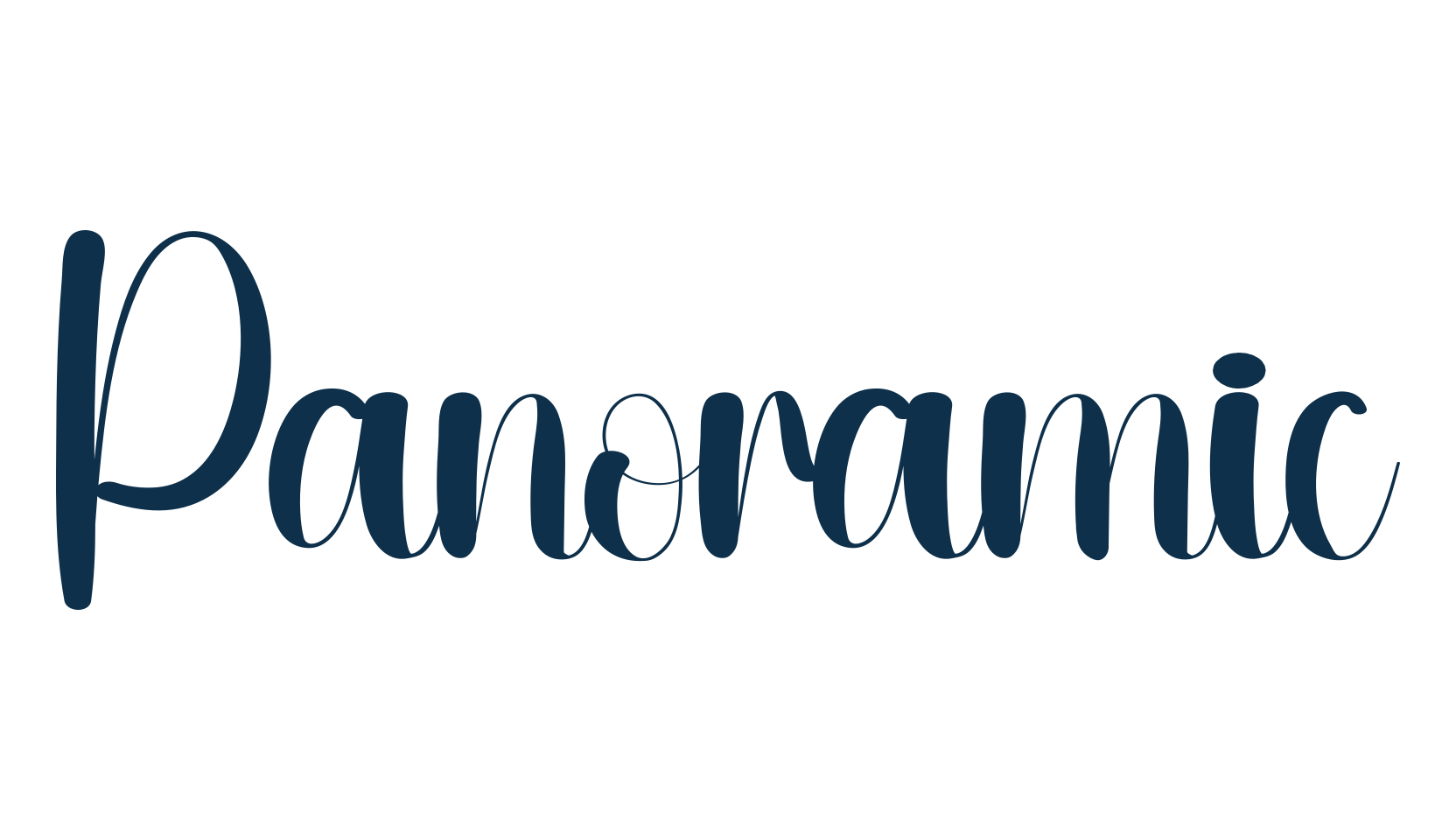 Panoramic, fancy decorative font preview