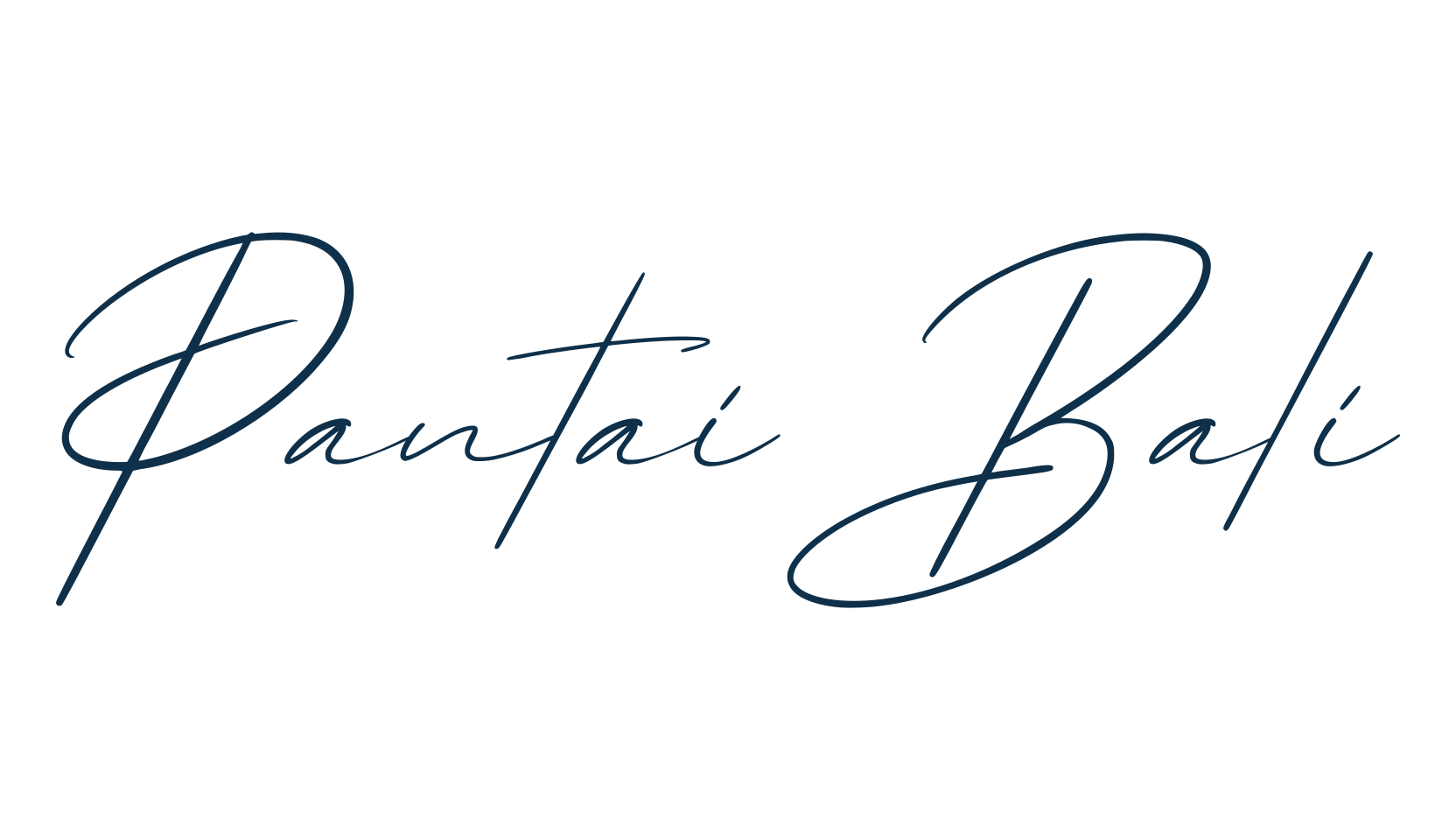 Pantai Bali, script handwritten fancy decorative calligraphy font preview