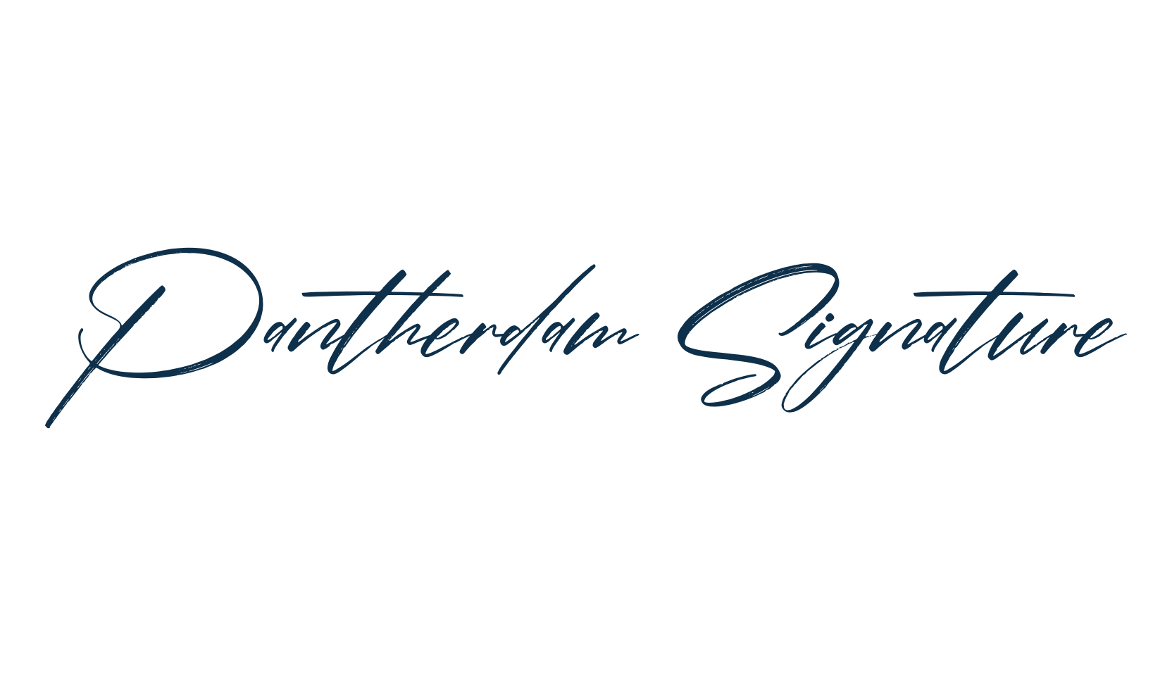 Pantherdam Signature, script handwritten fancy decorative calligraphy font preview