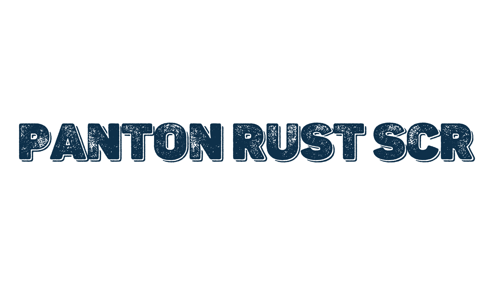 Panton Rust Scr, old school font preview