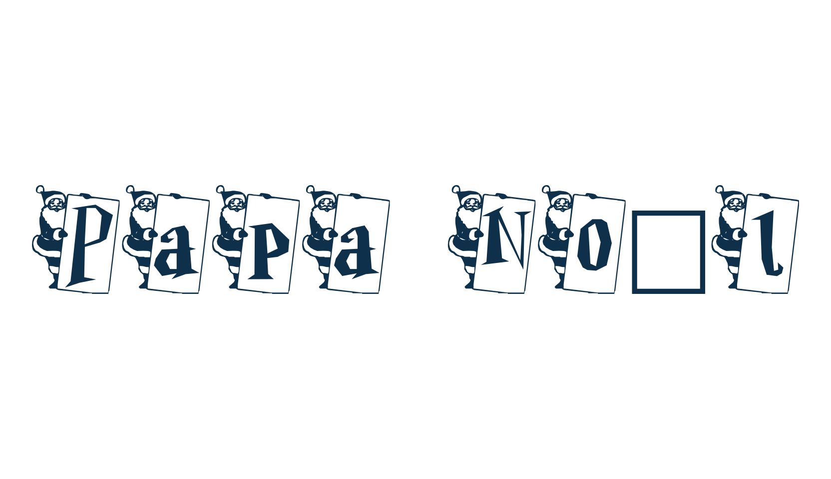 Papa Noël, display market font preview