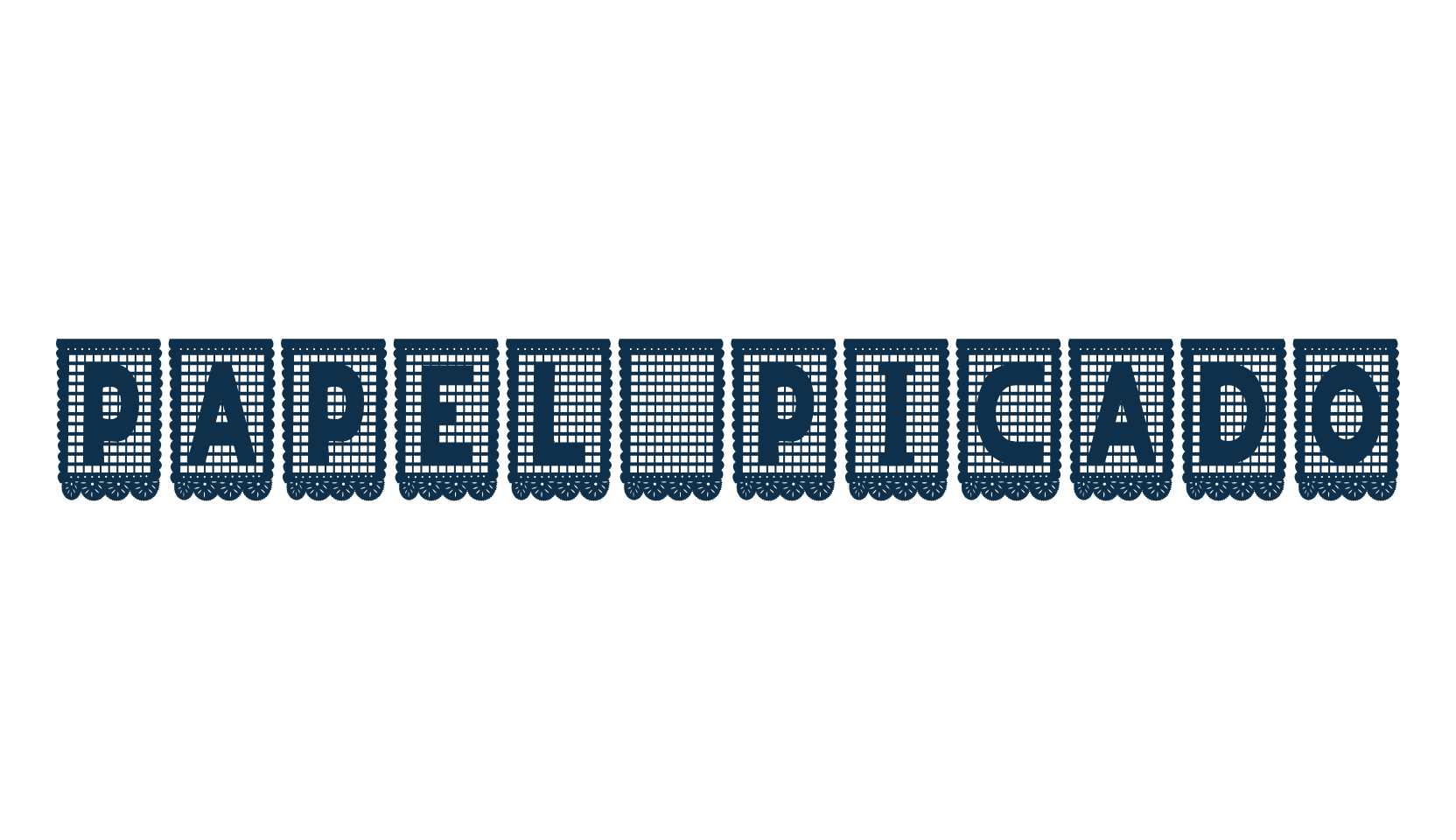 Papel Picado, fancy decorative font preview