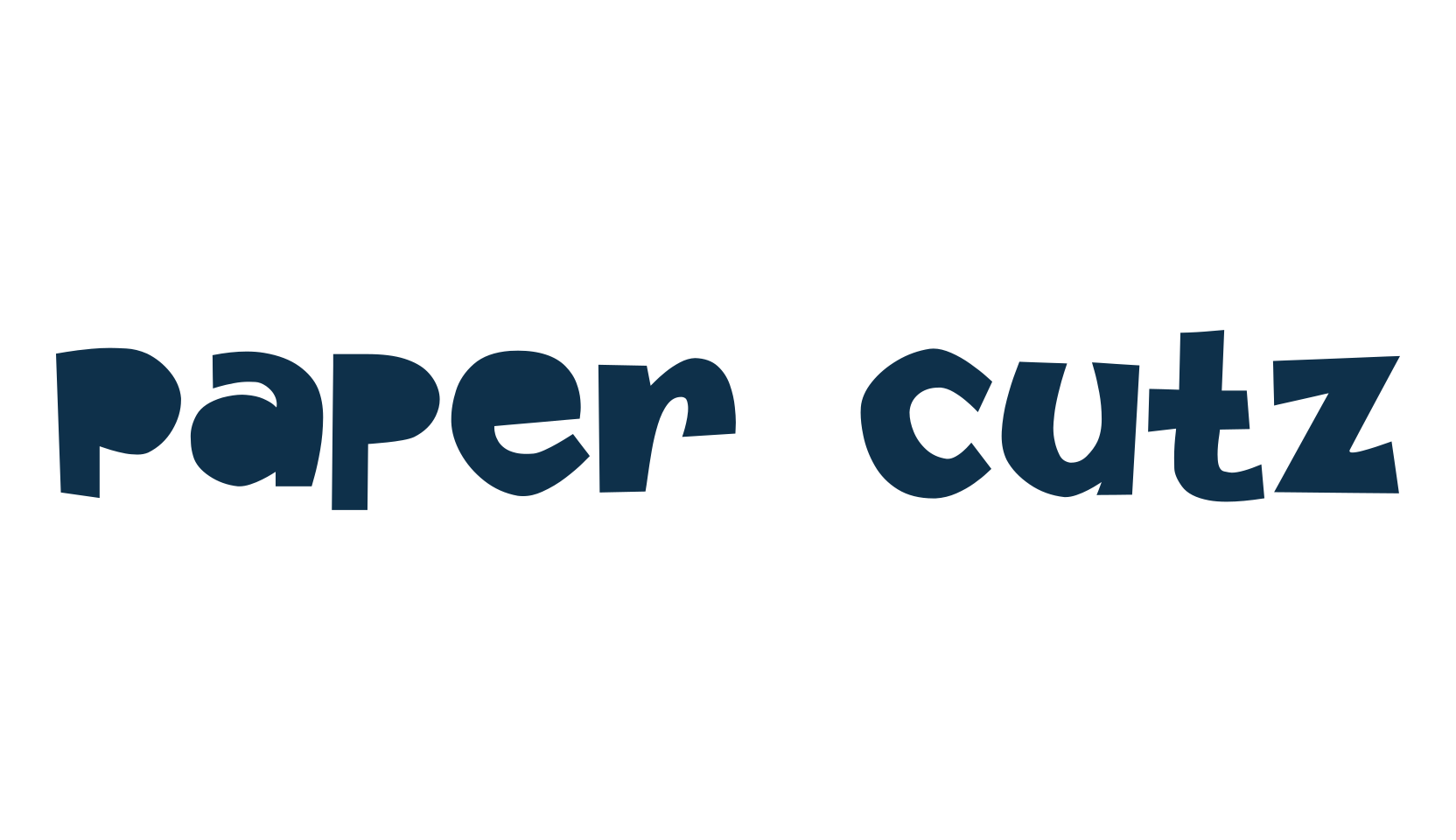 Paper Cutz, fancy cartoon decorative font preview