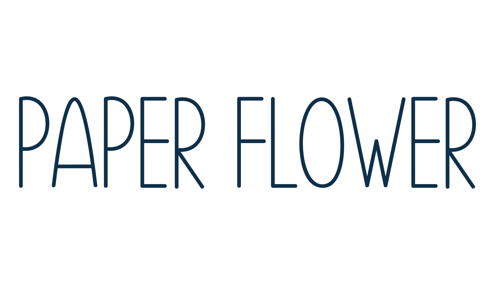 Paper Flower, handwriting font preview