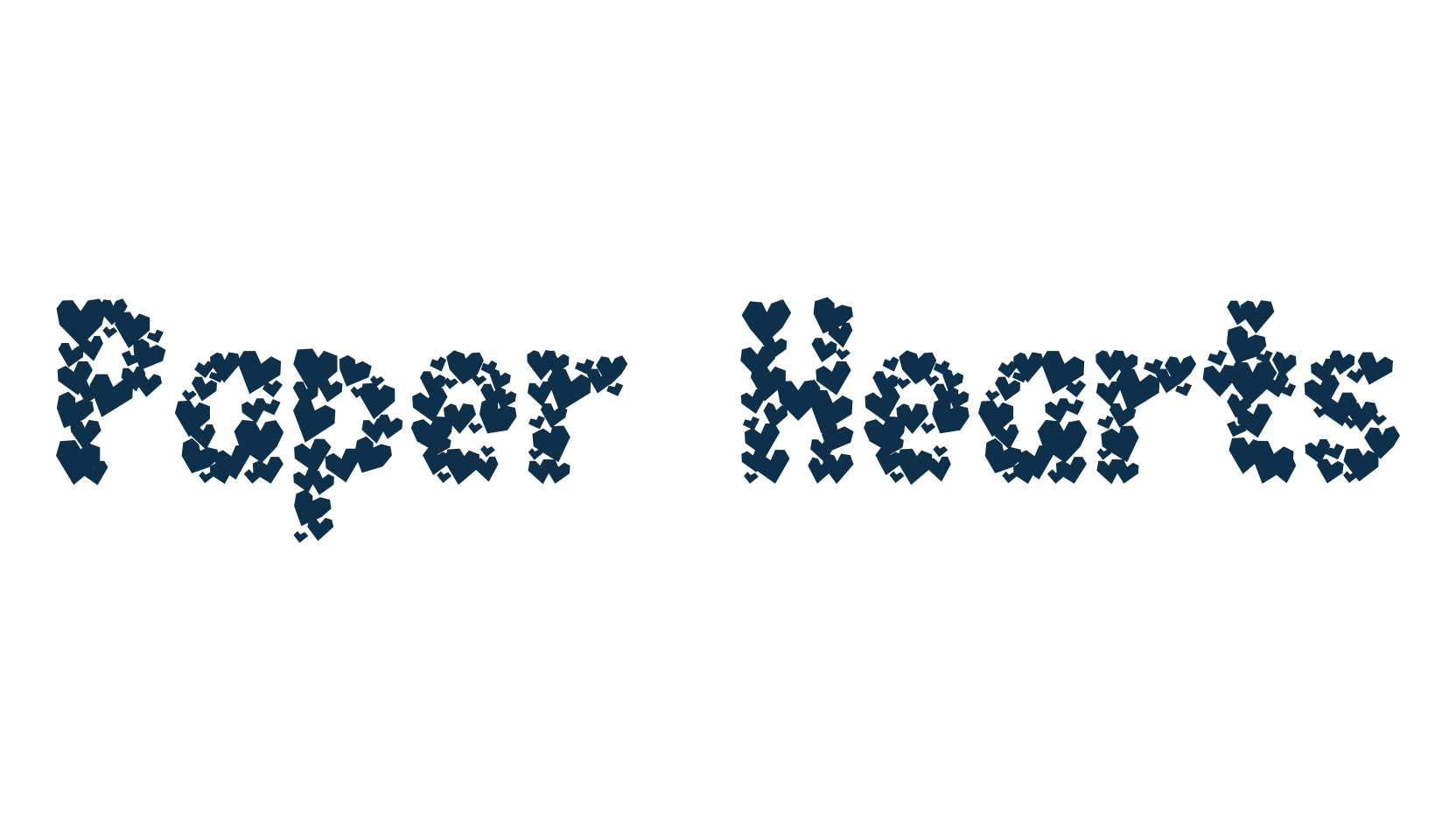 Paper Hearts (paper-hearts), display market font preview