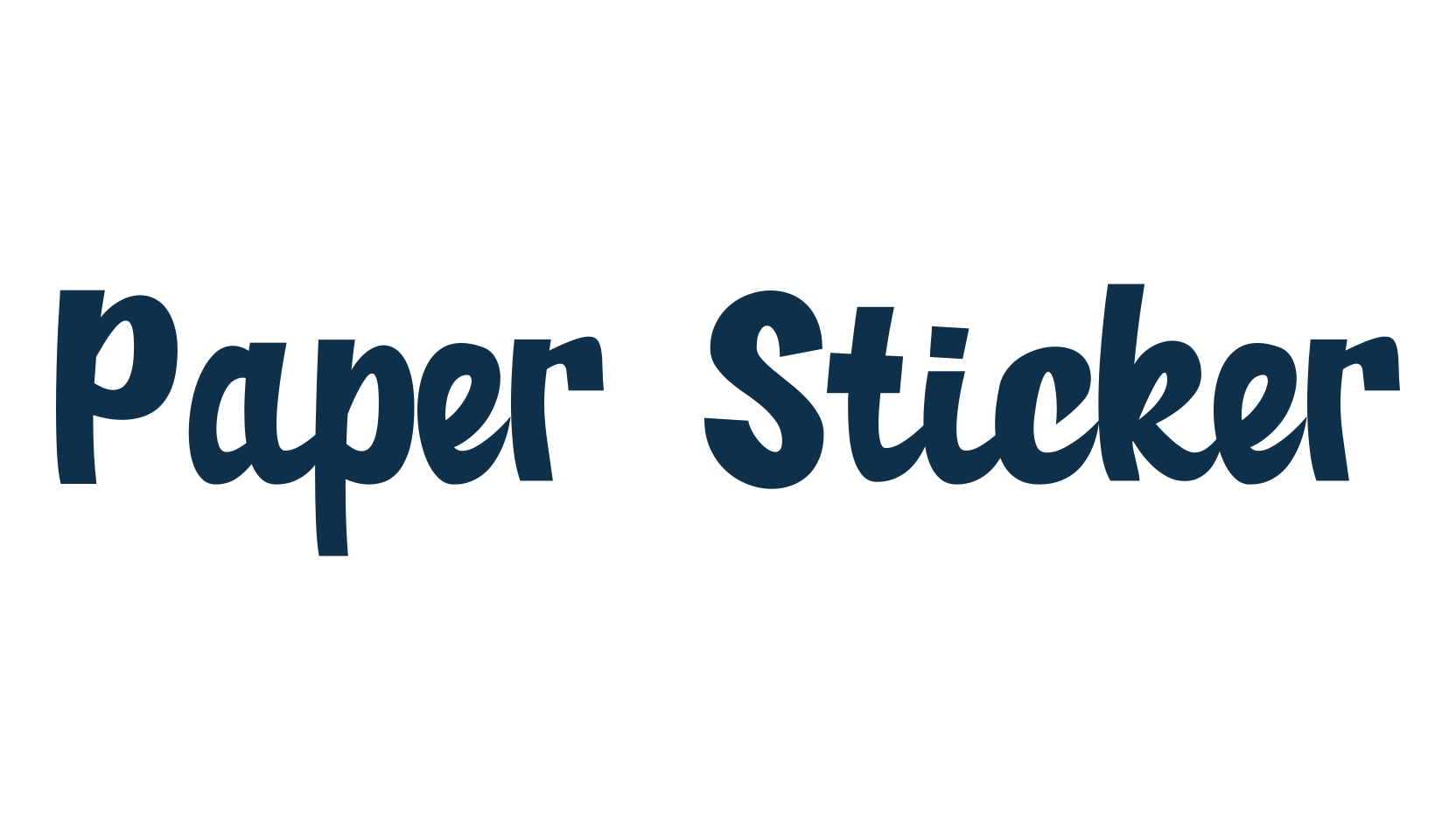 Paper Sticker, various font preview
