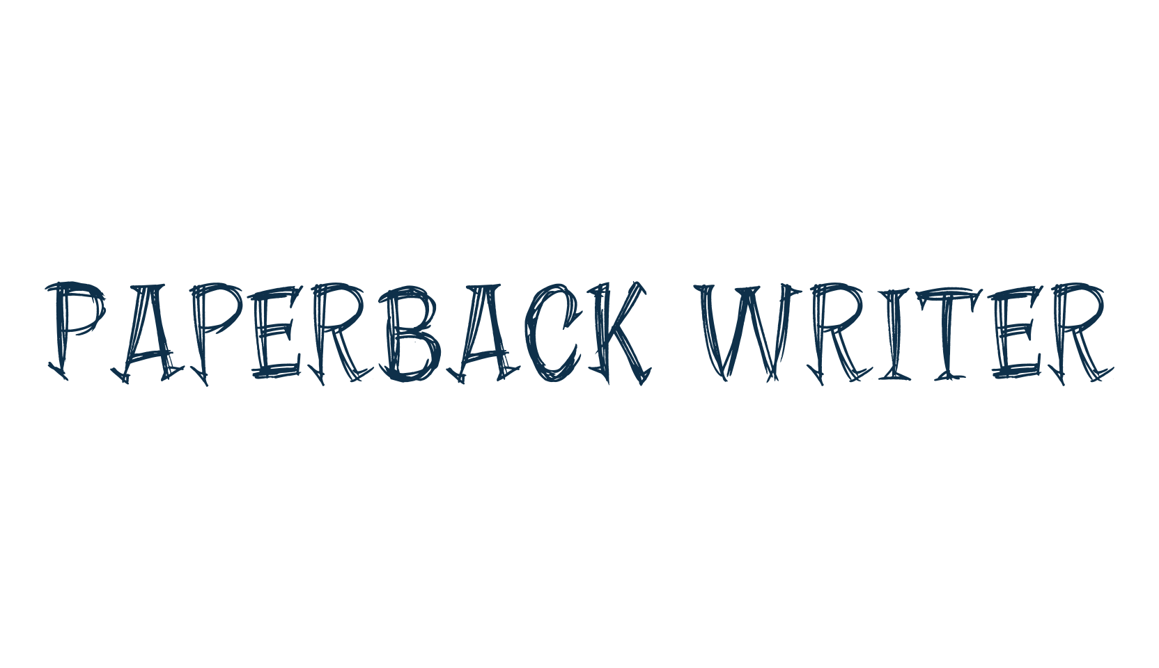 Paperback Writer, trash font preview