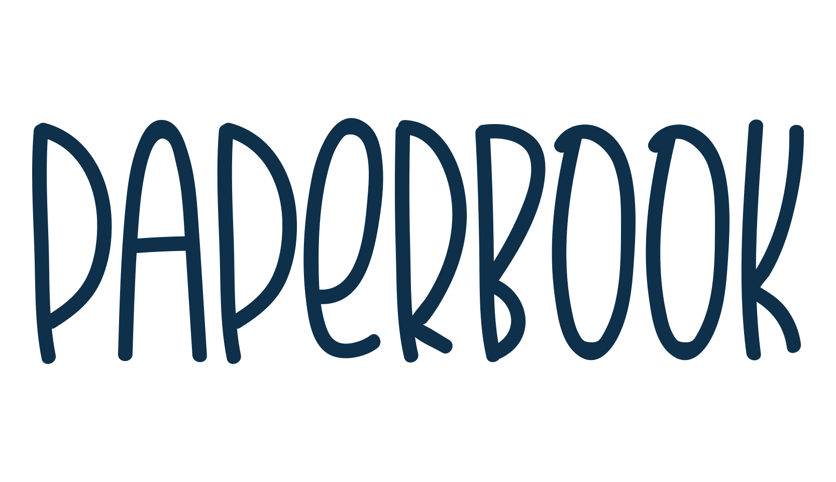 Paperbook, handwriting font preview