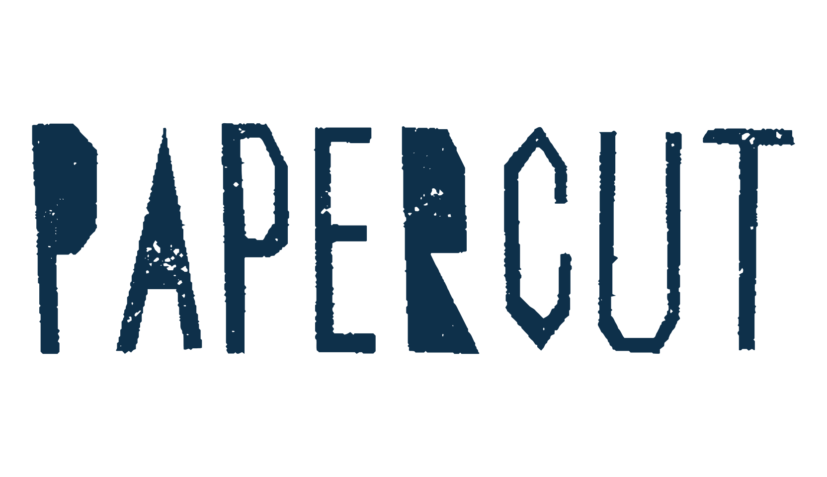 Papercut (papercut-3), fancy destroy decorative font preview