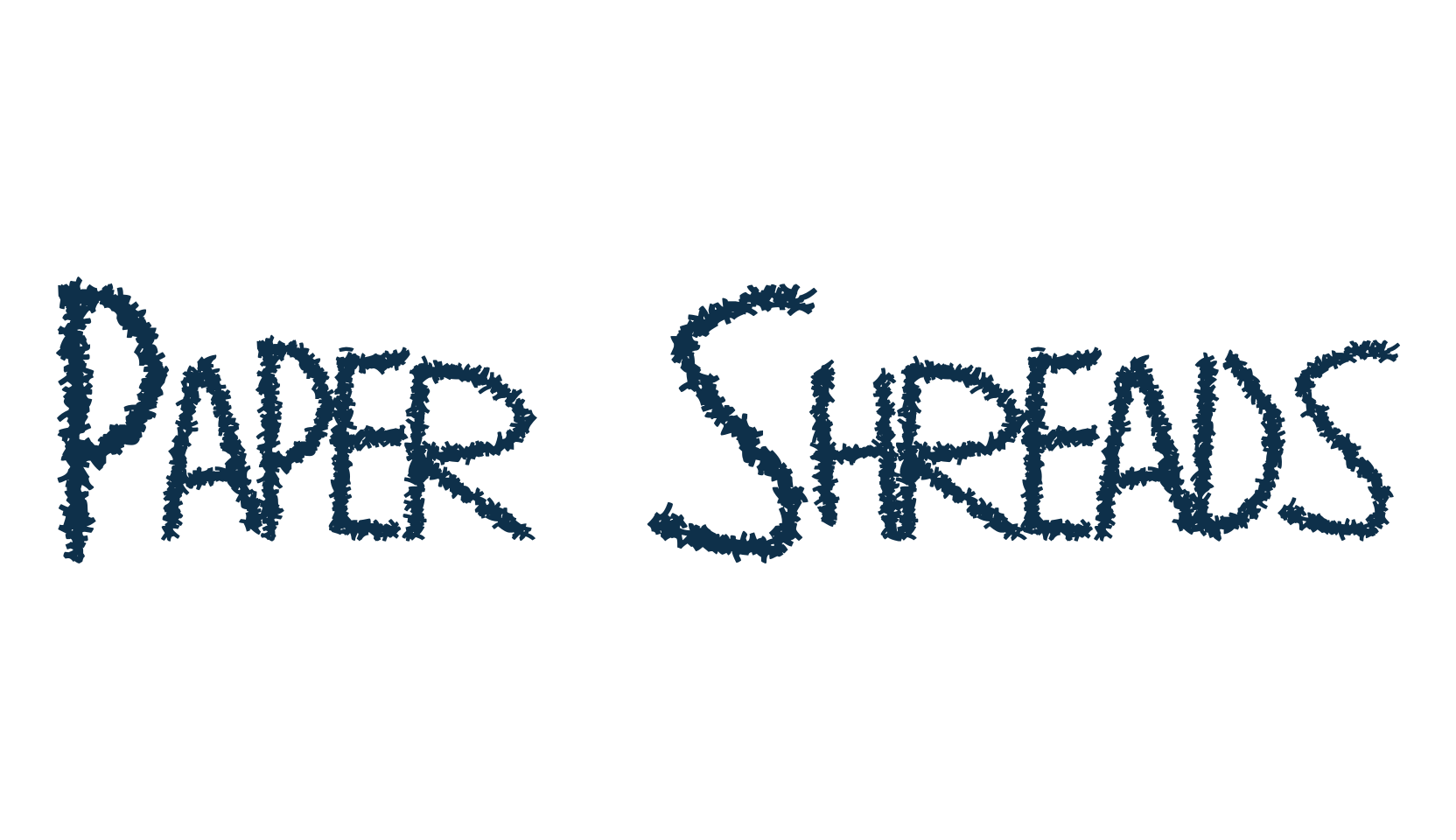 Paper Shreads, script trash fancy decorative calligraphy font preview