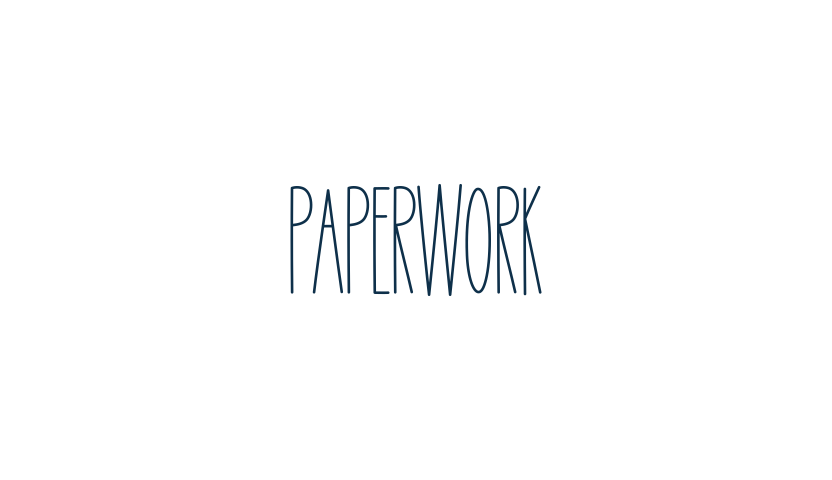 Paperwork, script handwritten fancy decorative calligraphy font preview