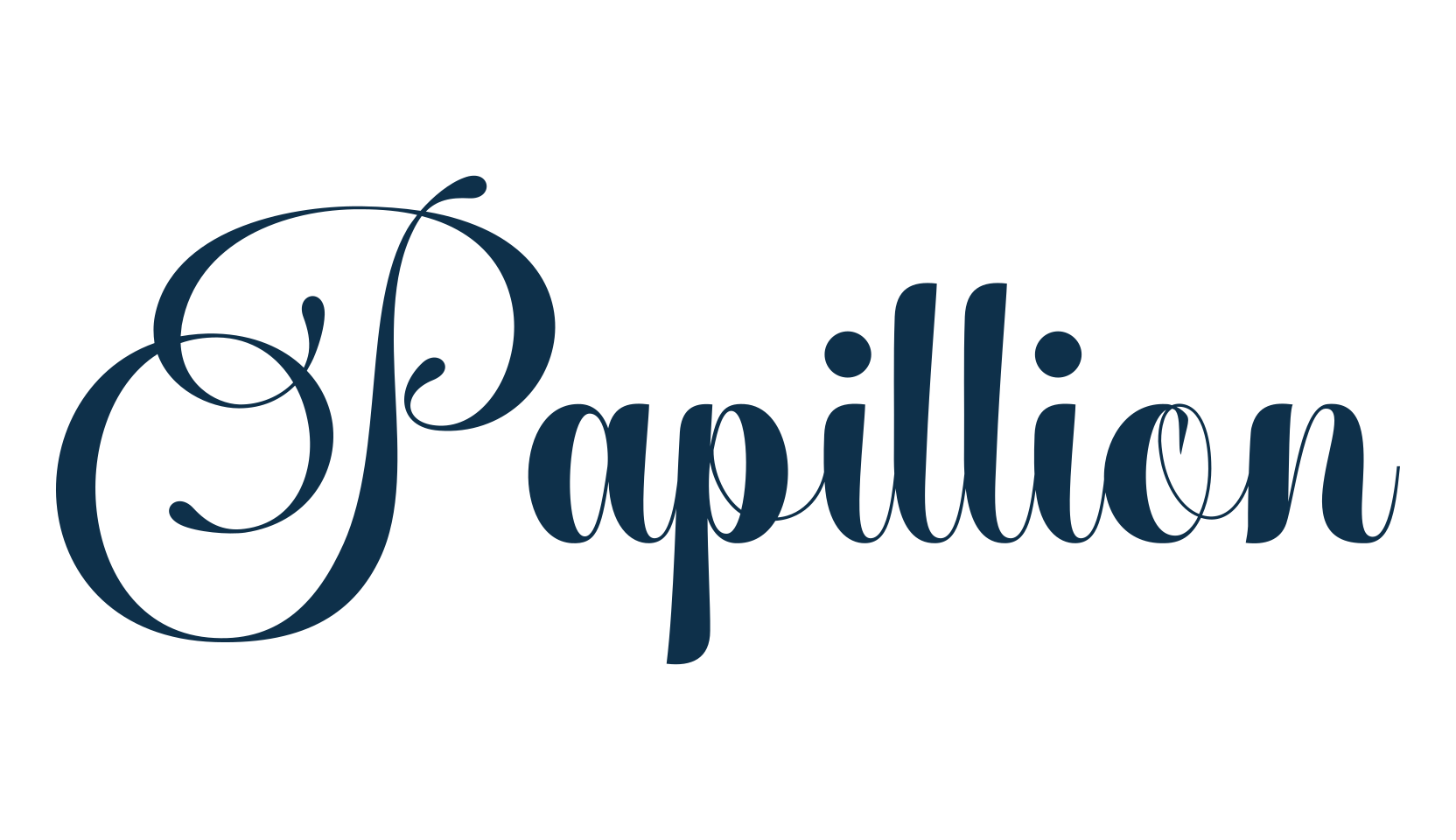Papillion, script calligraphy fancy decorative font preview