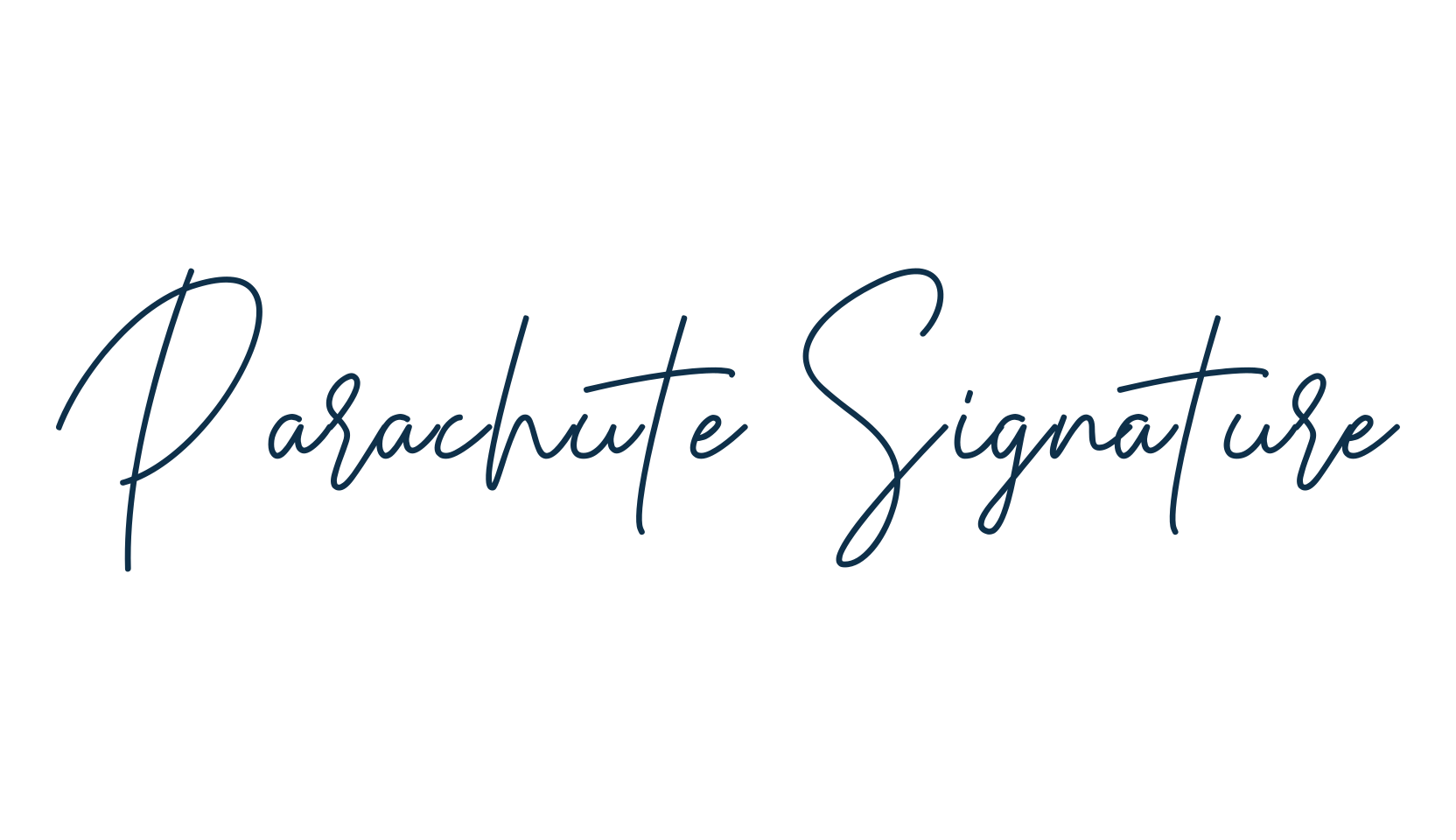 Parachute Signature, script handwritten fancy decorative calligraphy font preview