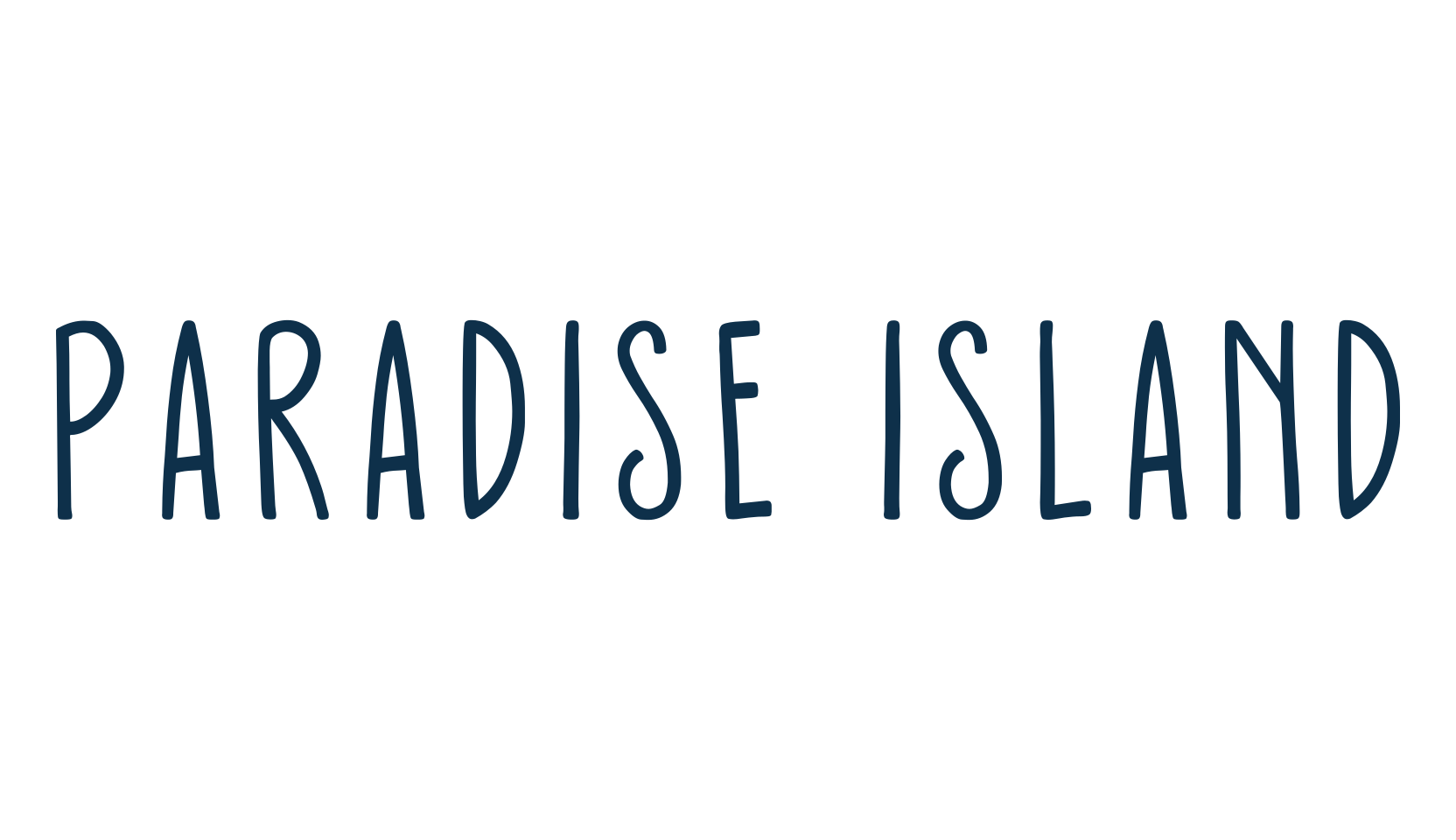 Paradise Island, display market font preview
