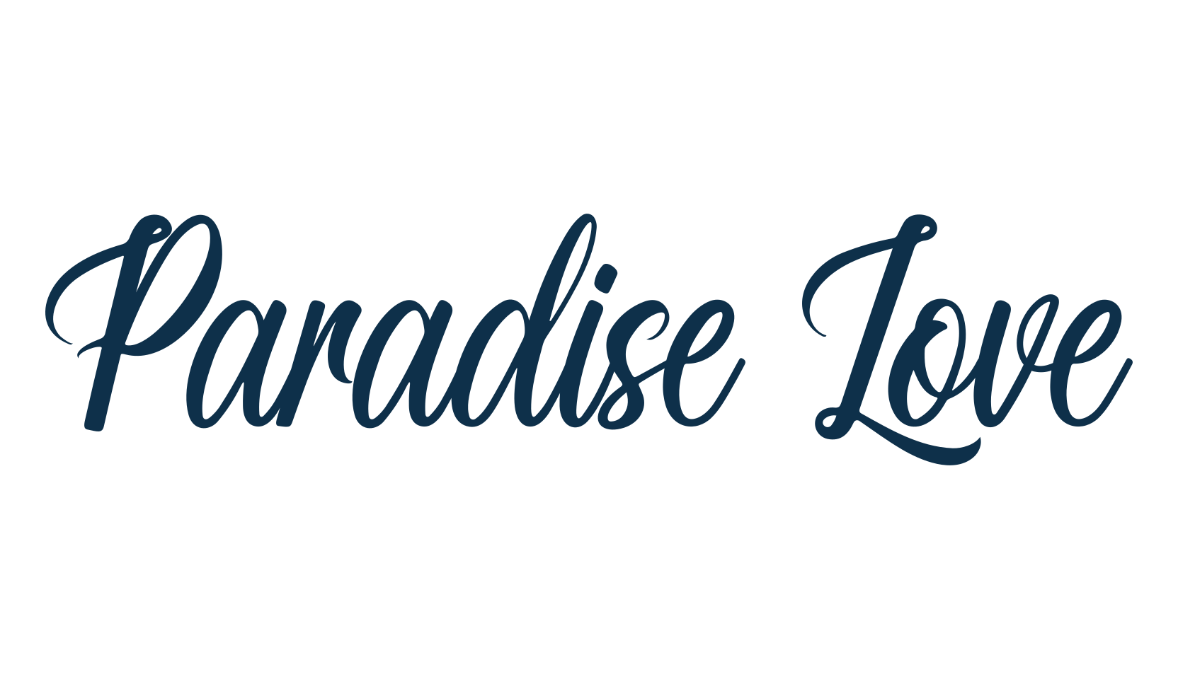 Paradise Love, script calligraphy fancy decorative font preview