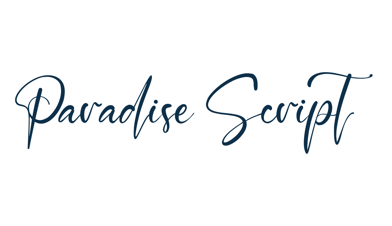Paradise Script, calligraphy font preview