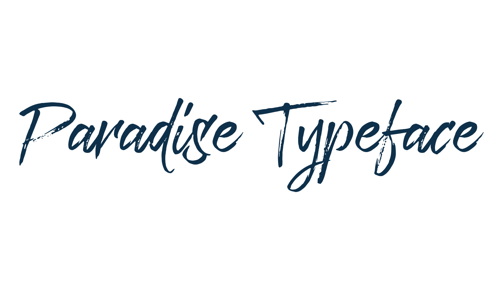 Paradise Typeface, brush font preview