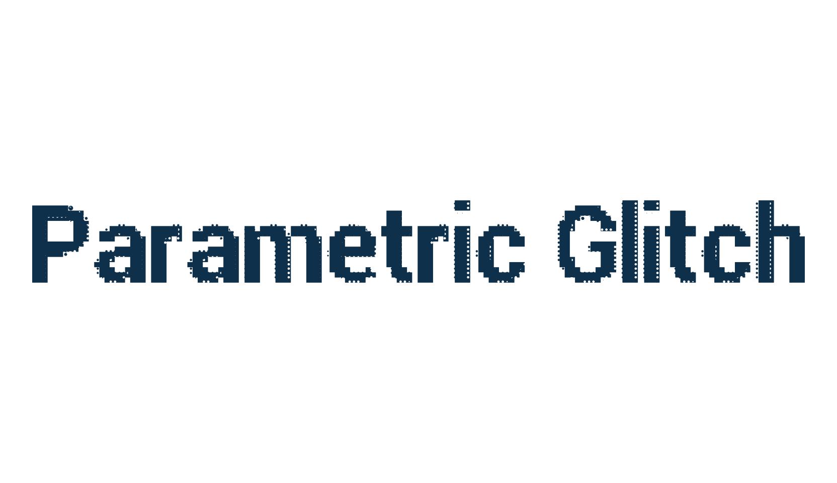 Parametric Glitch, fancy various techno sci-fi font preview