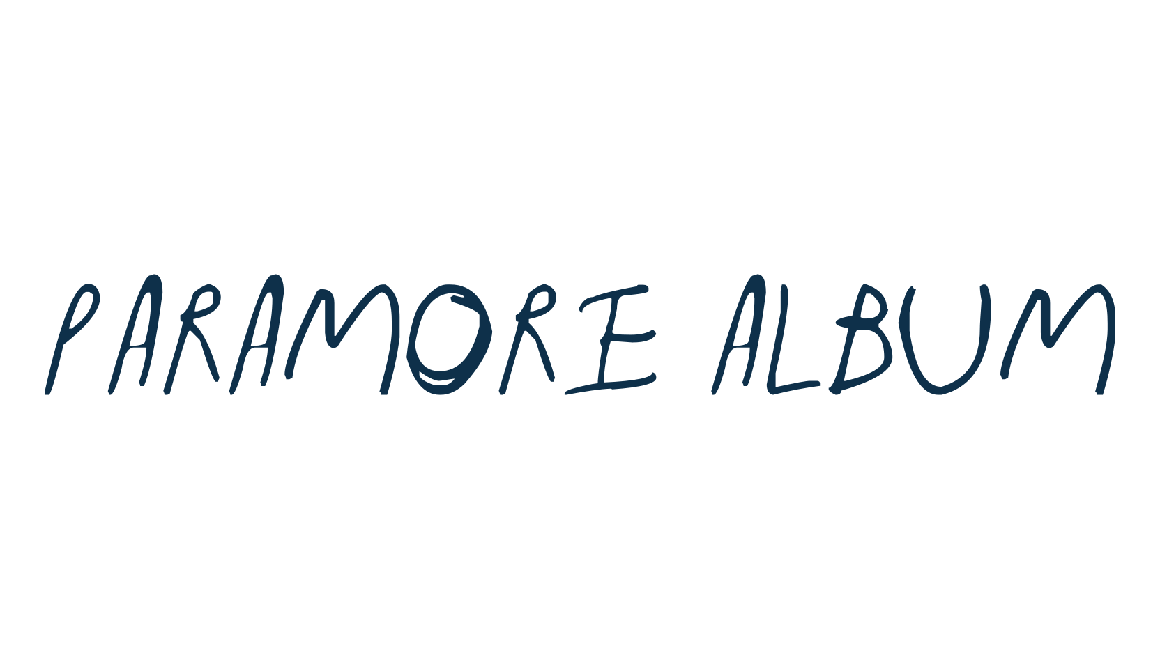 Paramore Album, script handwritten fancy decorative calligraphy font preview