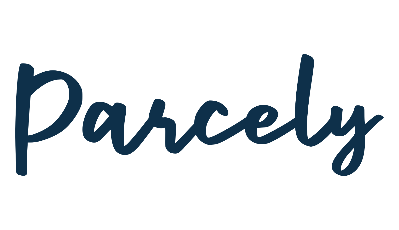 Parcely, script handwritten fancy decorative calligraphy font preview