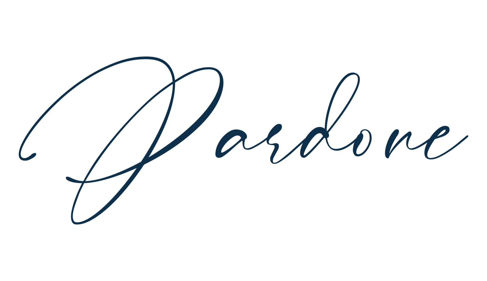 Pardone, handwriting font preview