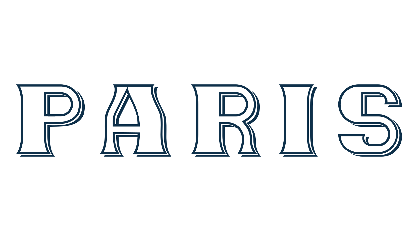 Paris (paris-3), fancy retro decorative font preview