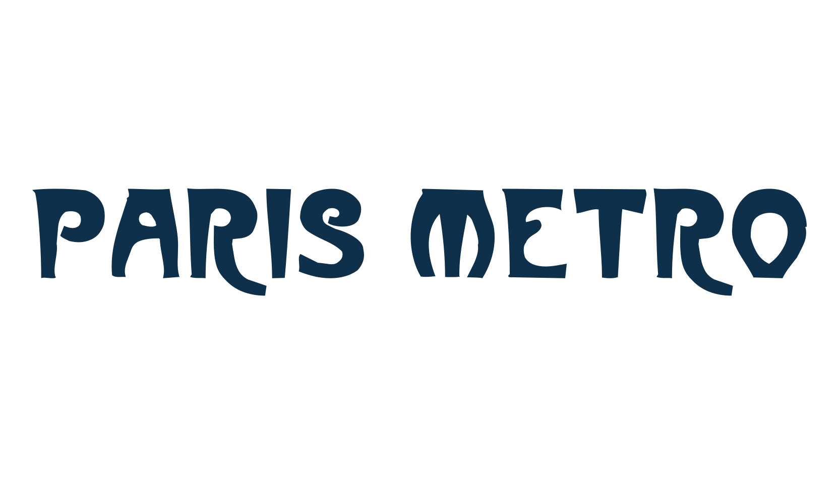 Paris Metro, fancy retro decorative font preview