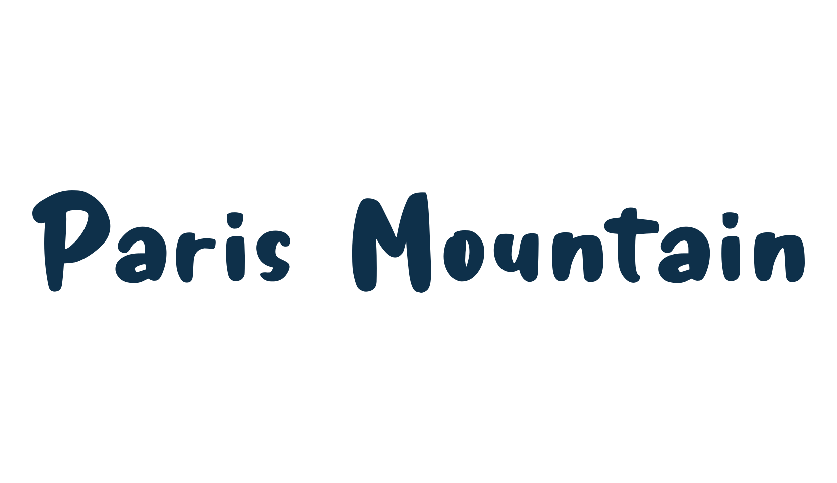 Paris Mountain, handwriting font preview